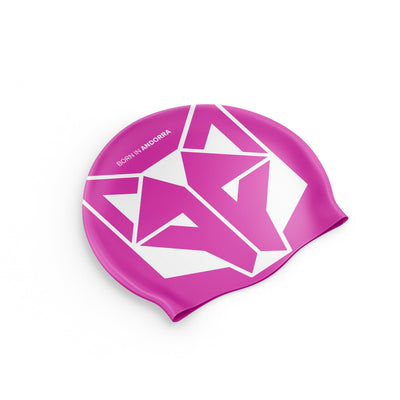 Swimming cap - Bright Pink & White