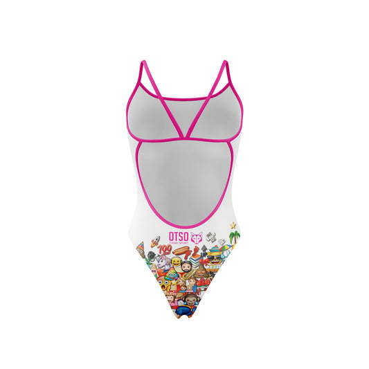 Women's Swimsuit - Big Wave Emoji