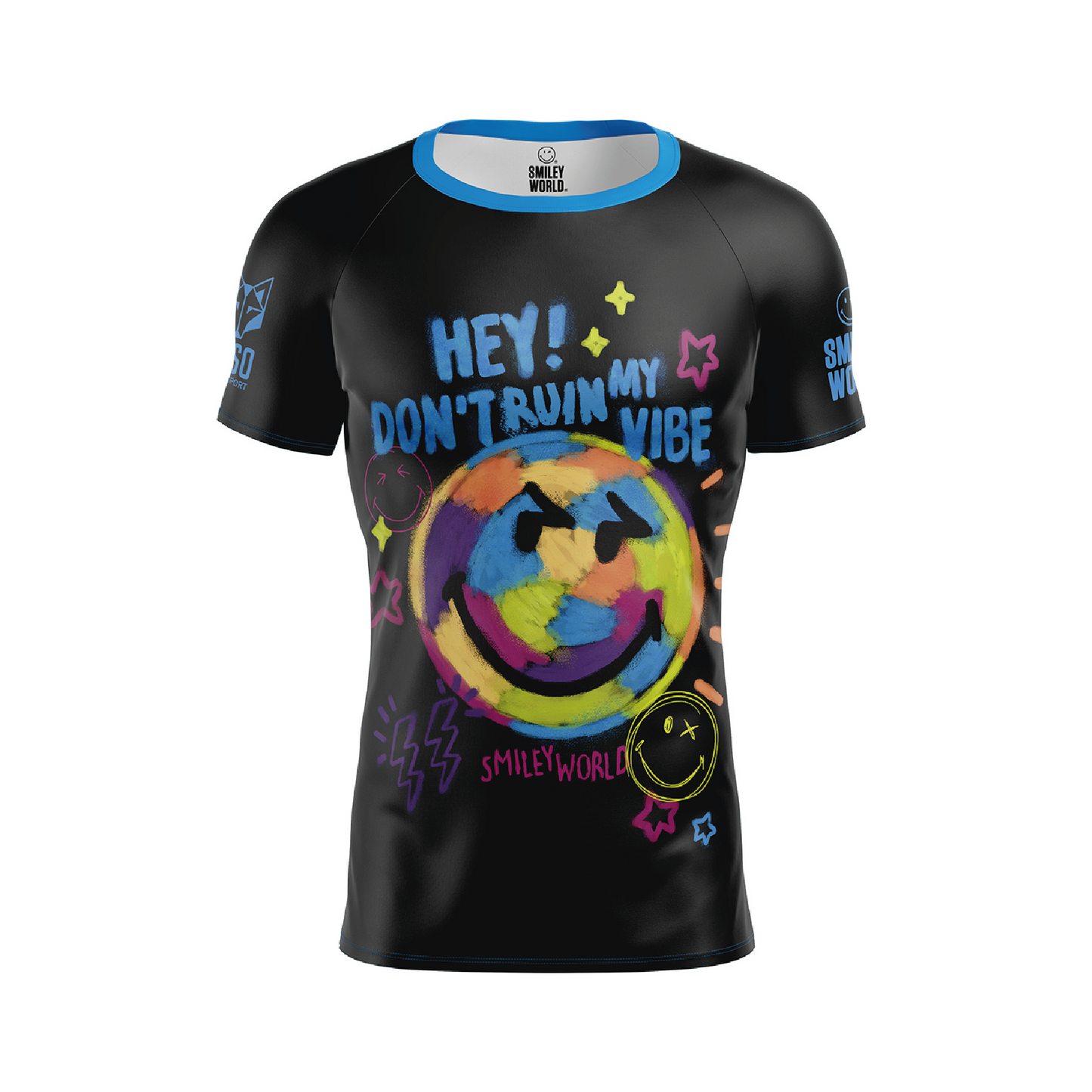 Herren-T-Shirt mit kurzen Ärmeln – Smiley-Fest