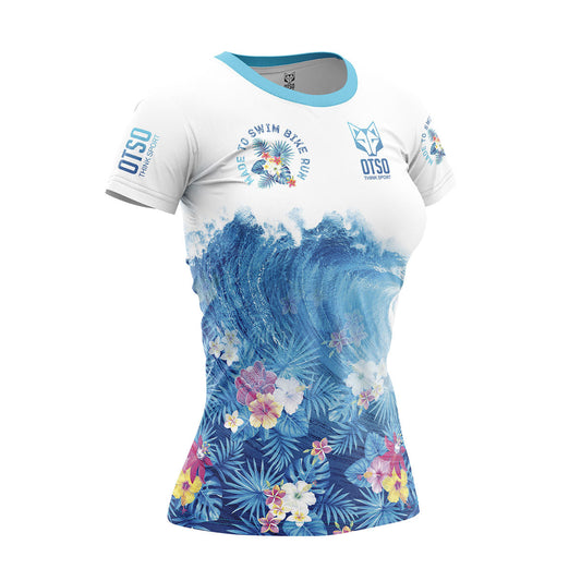 T-shirt Femme manches courtes - Swim Bike Run Wave