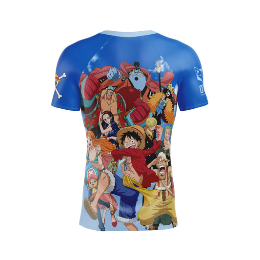 Maglietta uomo maniche corte - One Piece Fishman Luffy e la ciurma blu