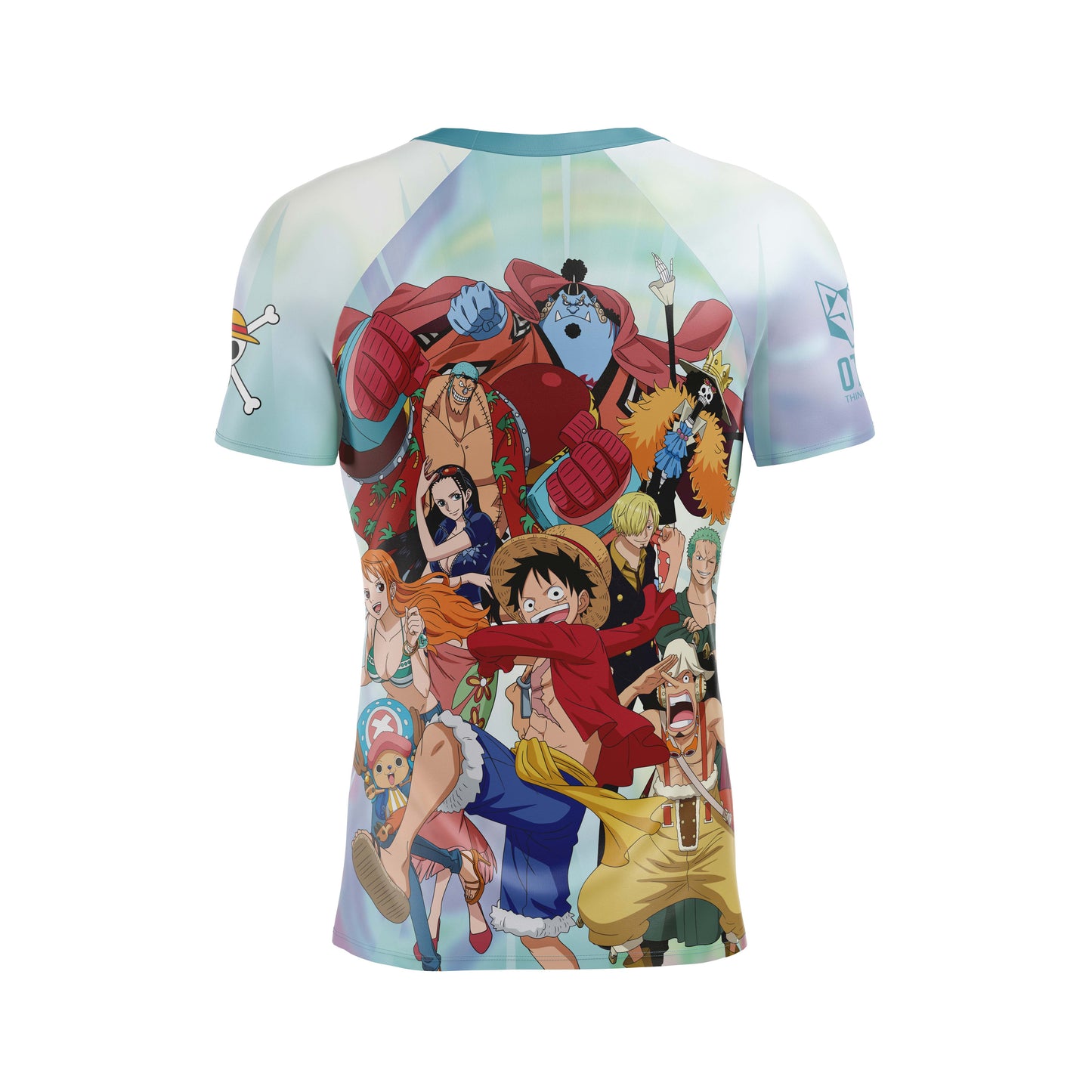 Men's short-sleeve shirt - One Piece Fishman Luffy and the crew green