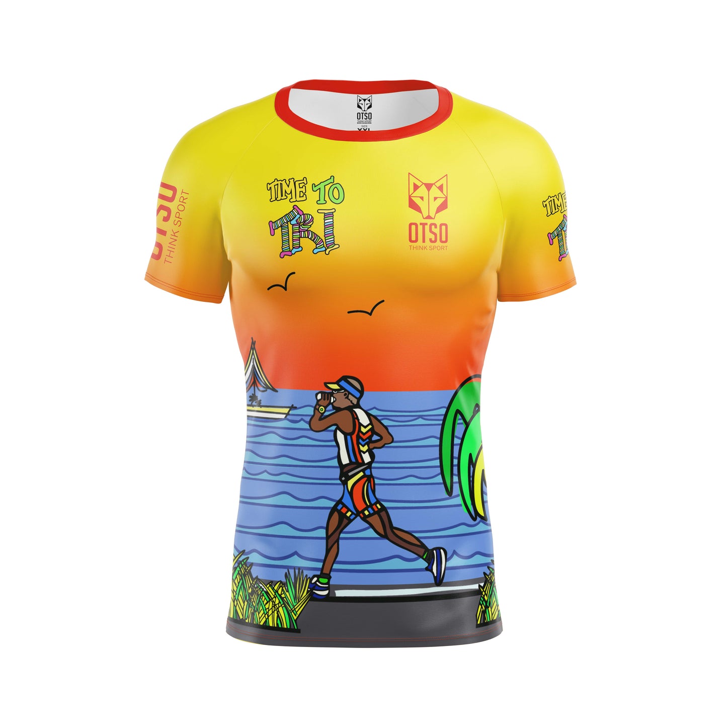 Men's short-sleeve shirt - Time to Tri Run