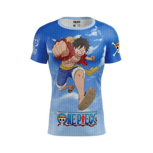 T-Shirt Homme manches courtes - One piece fishman luffy and the crew blue