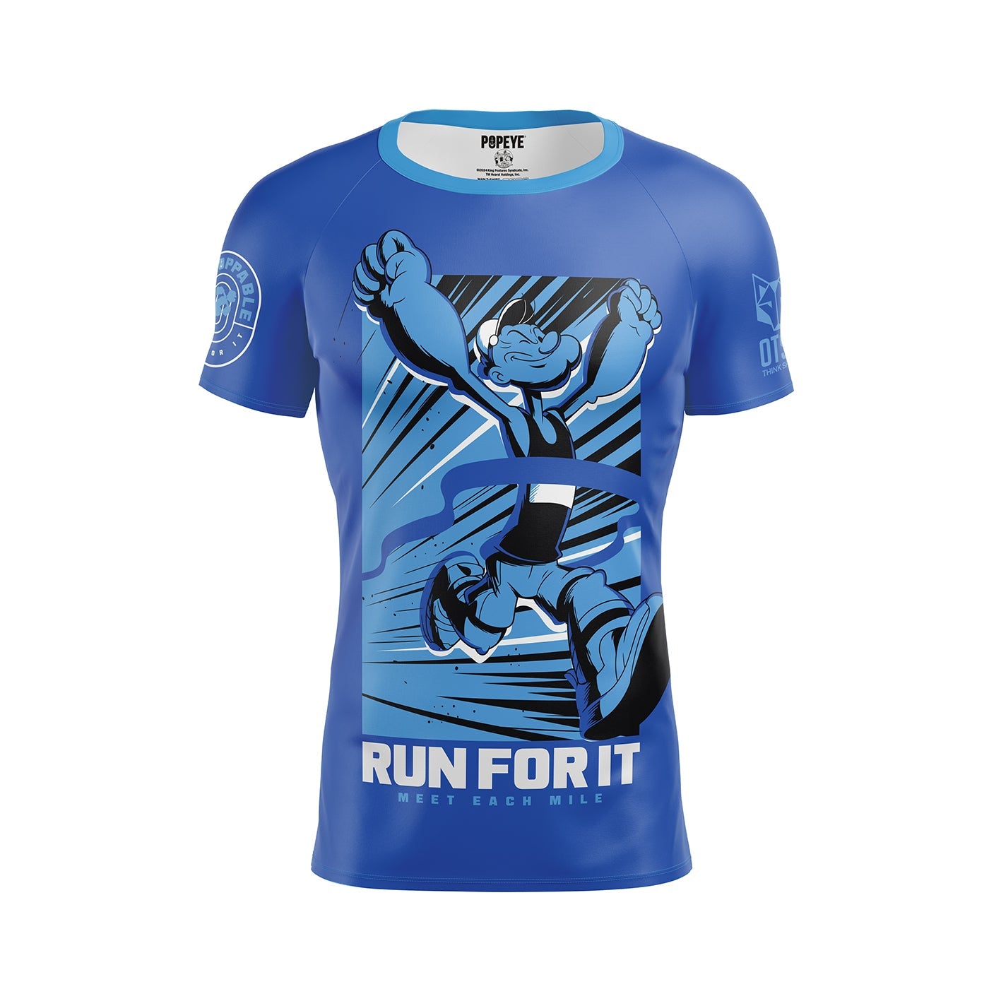 Herren-T-Shirt mit kurzen Ärmeln – Popeye Lauf dafür