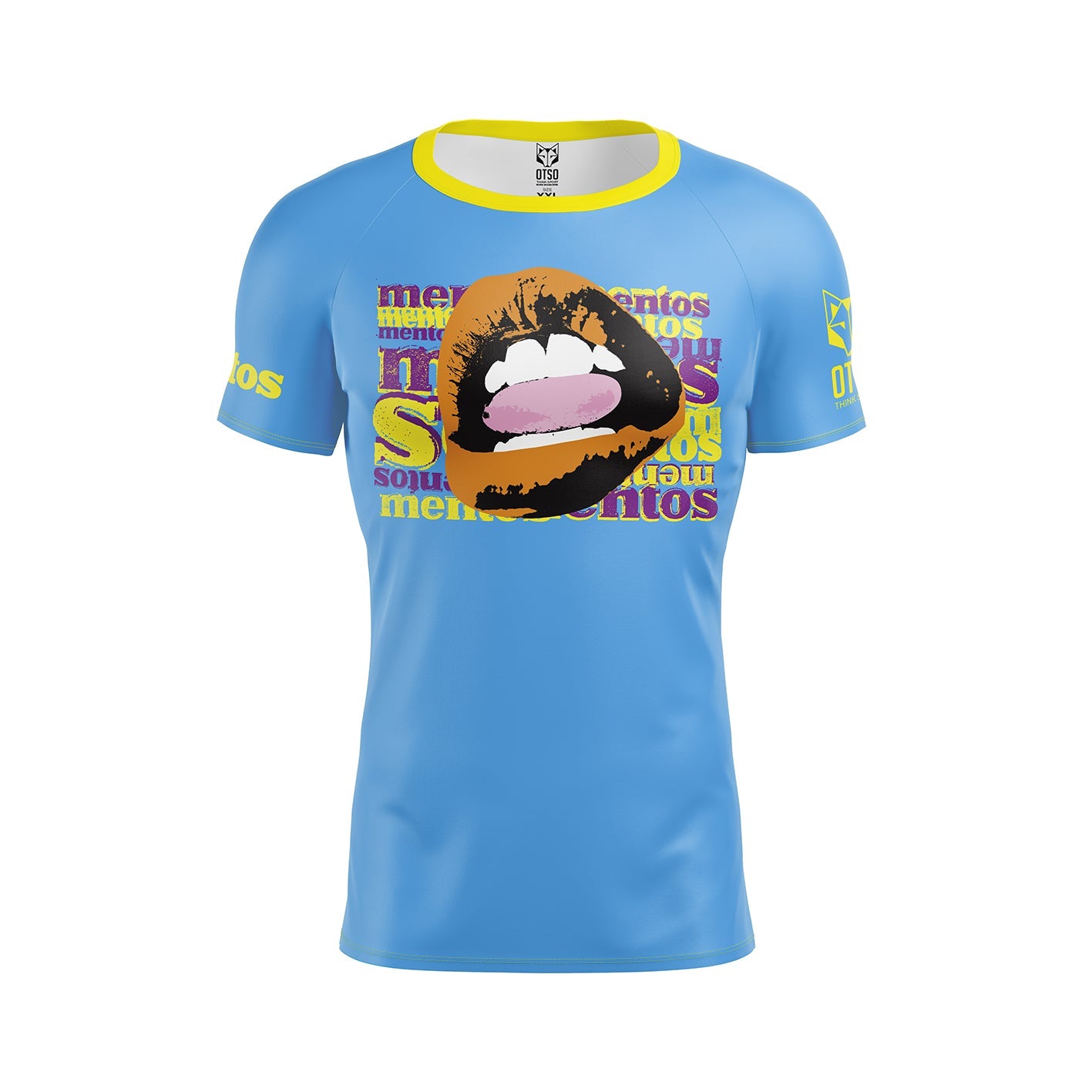 Herren-T-Shirt mit kurzen Ärmeln - Mentos Mund (Ausverkauf)