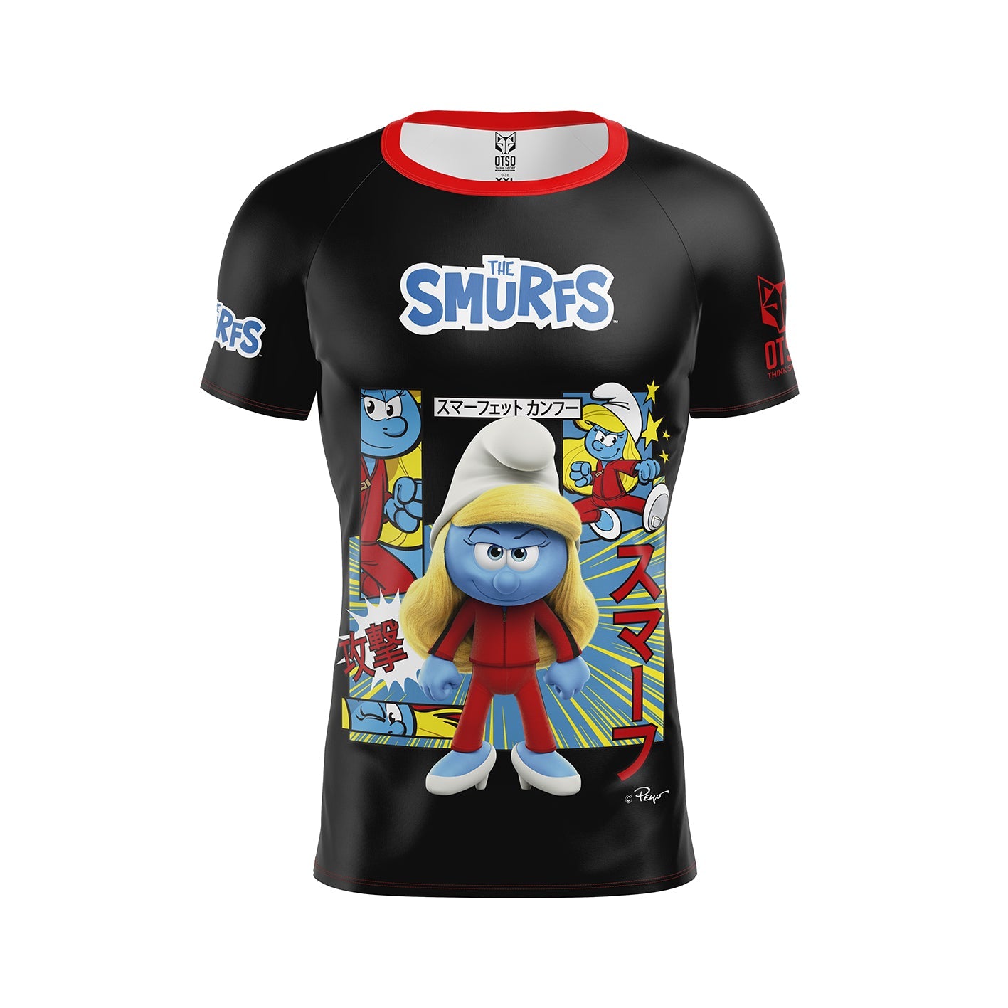 T-Shirt Homme manches courtes - Smurfs Manga Black (Outlet)