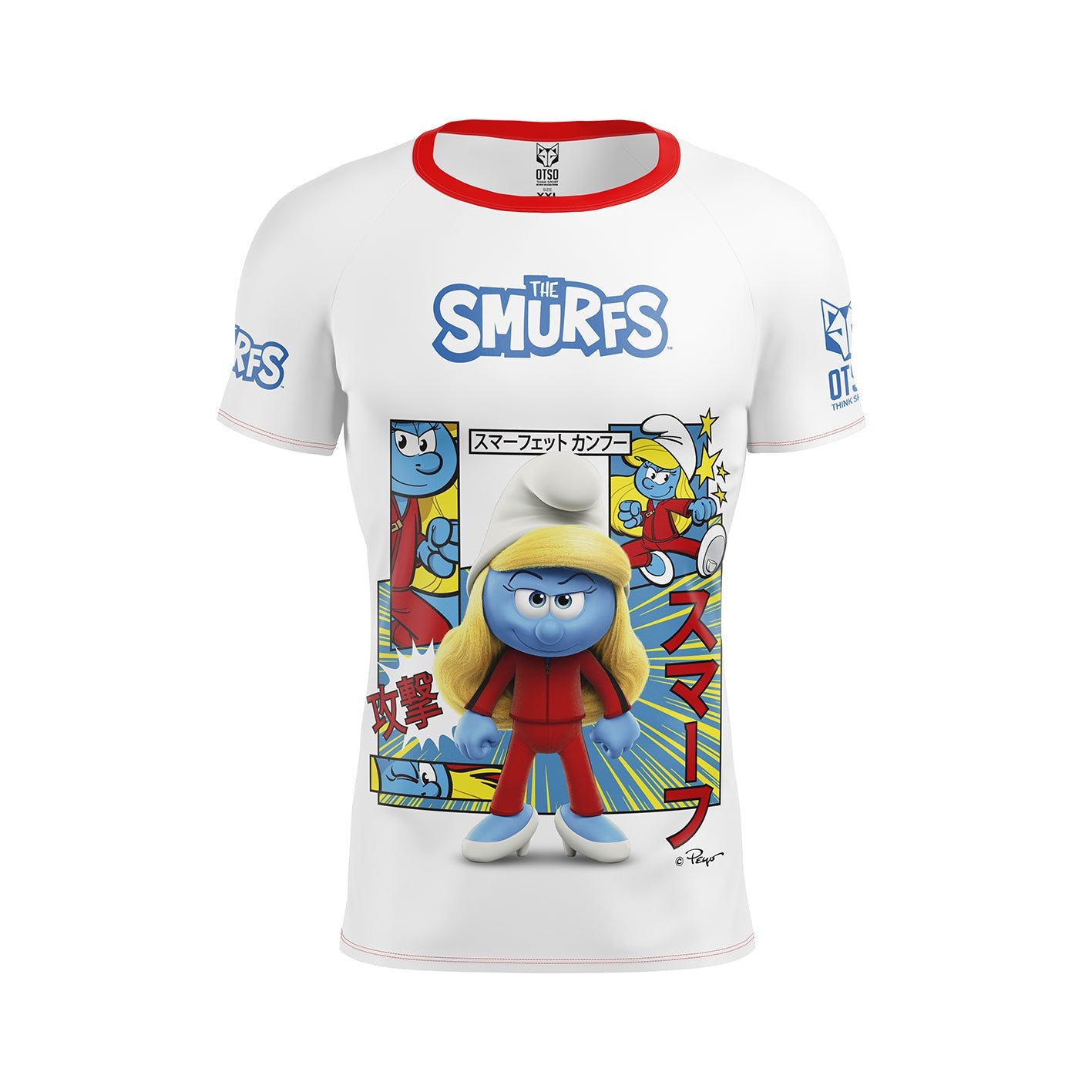 T-Shirt Homme manches courtes - Smurfs Manga White (Outlet)