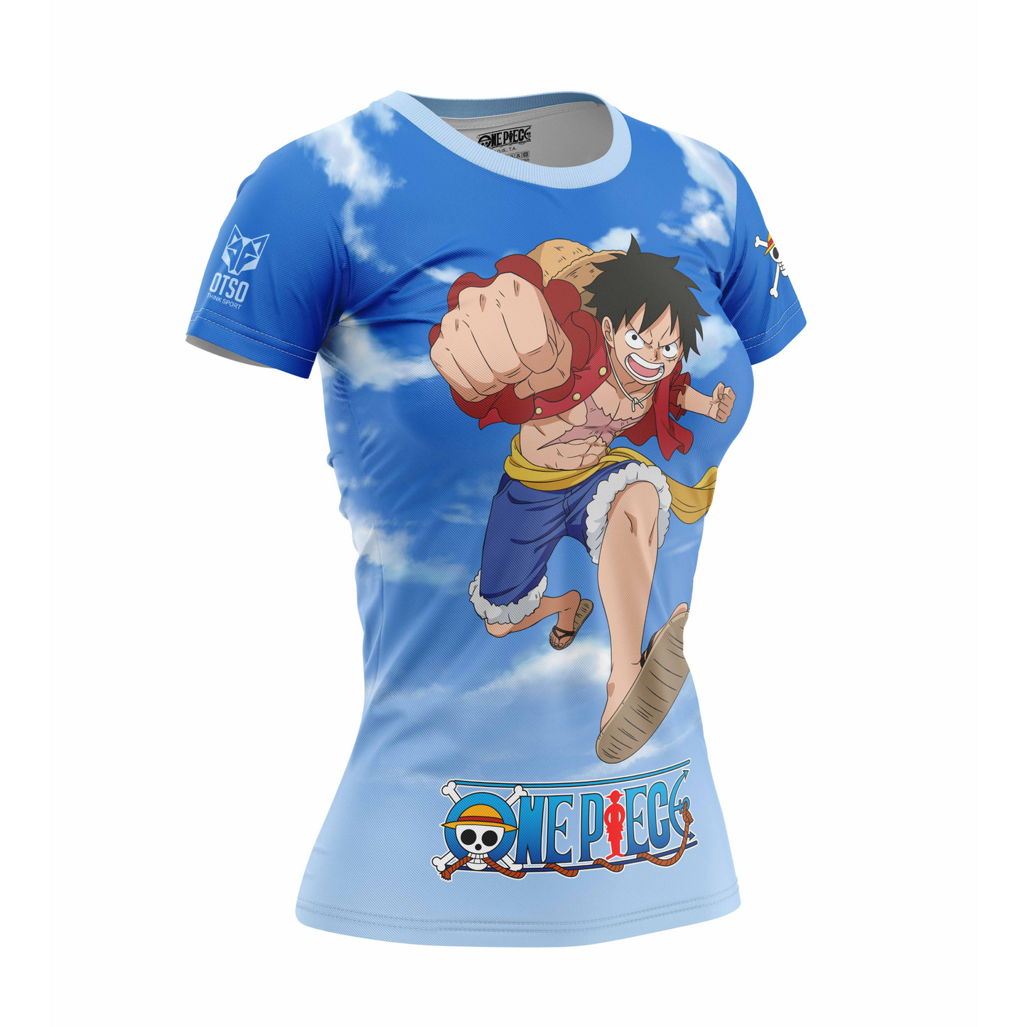T-Shirt Femme manches courtes - One piece fishman luffy and the crew blue