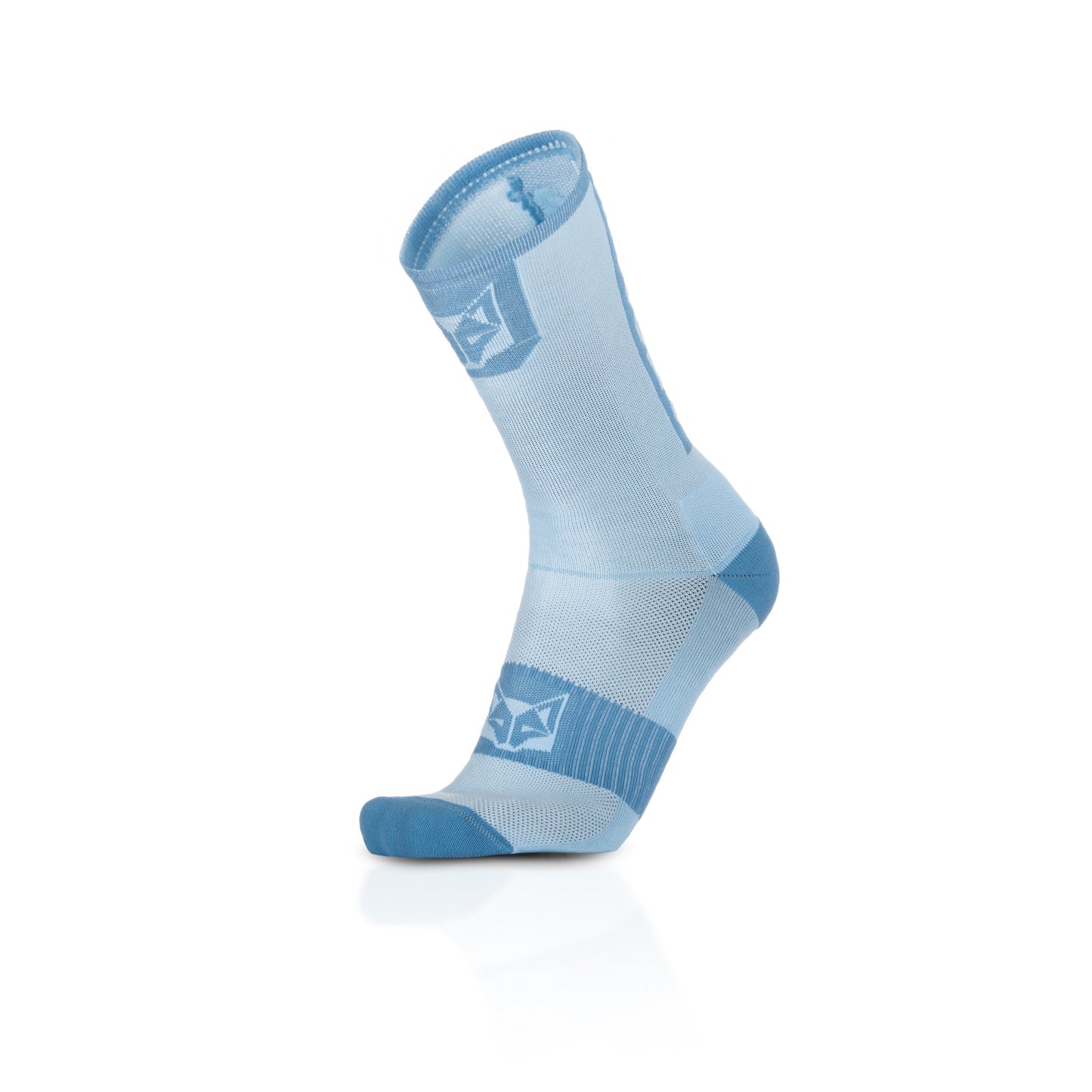 Chaussettes cyclisme hautes - Turquoise & Steel Blue