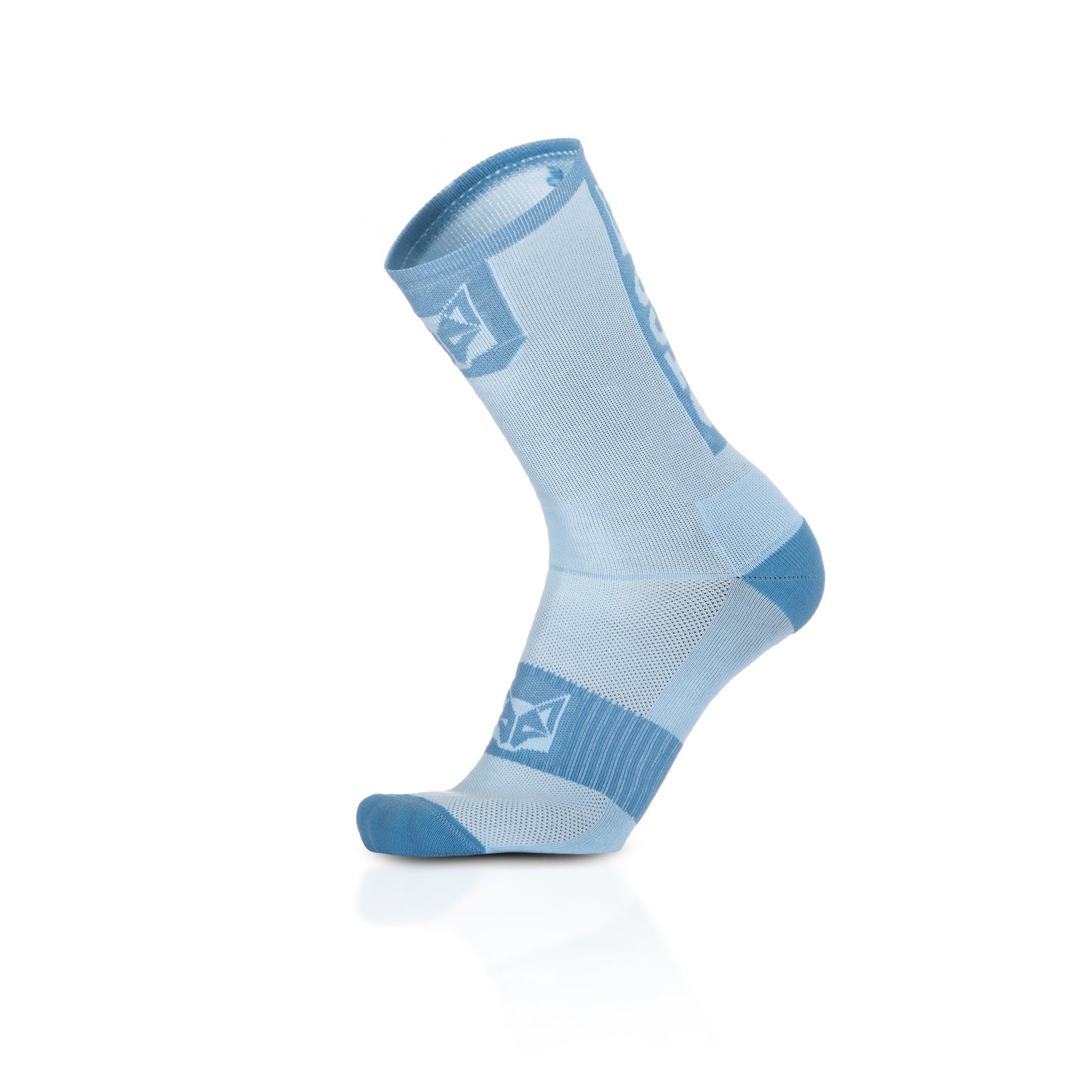 Chaussettes cyclisme hautes - Turquoise & Steel Blue