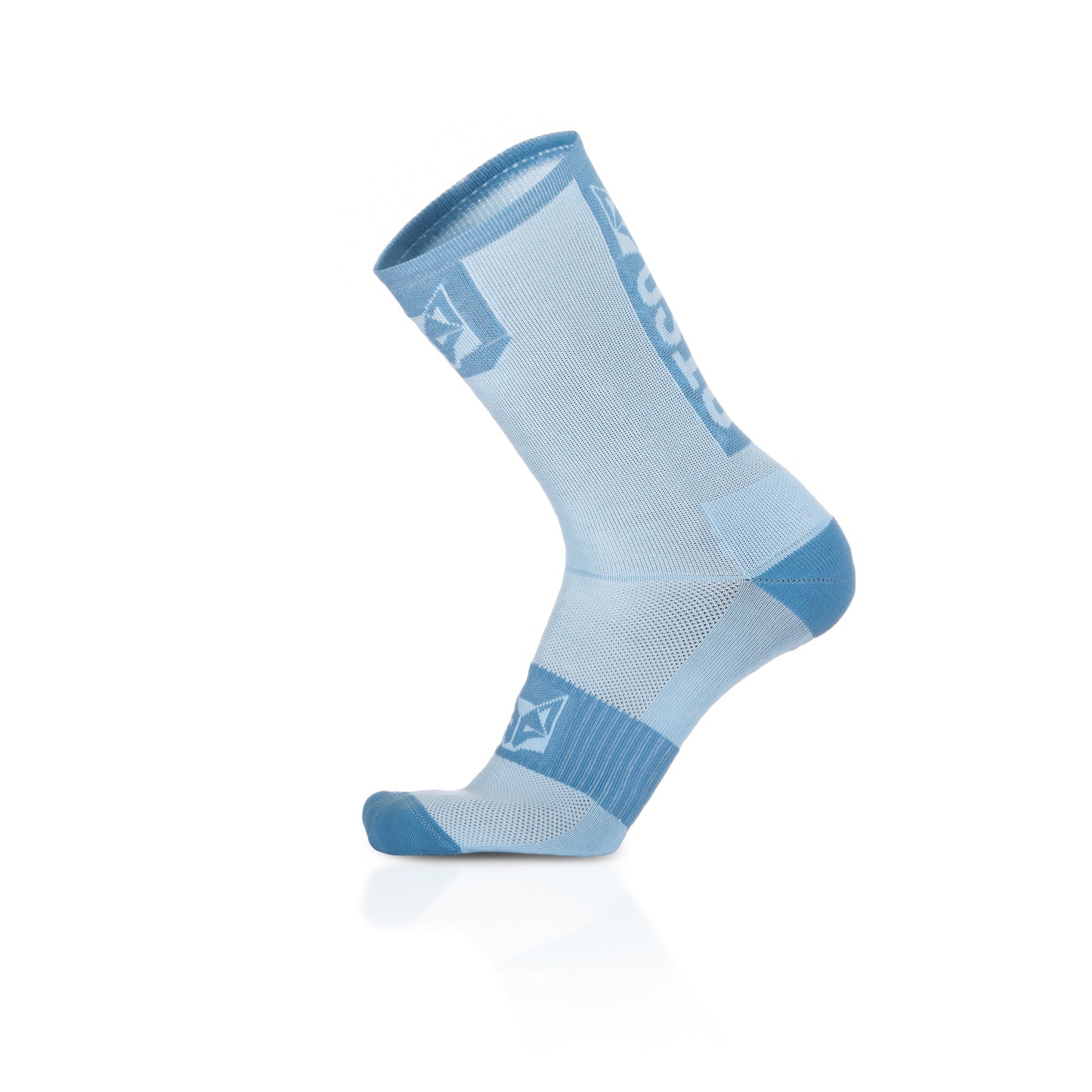 Chaussettes cyclisme hautes - Turquoise & Steel Blue
