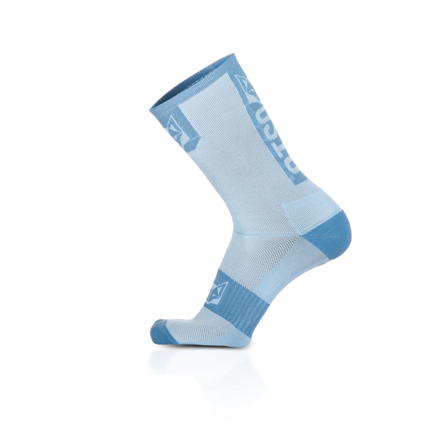 Chaussettes cyclisme hautes - Turquoise & Steel Blue