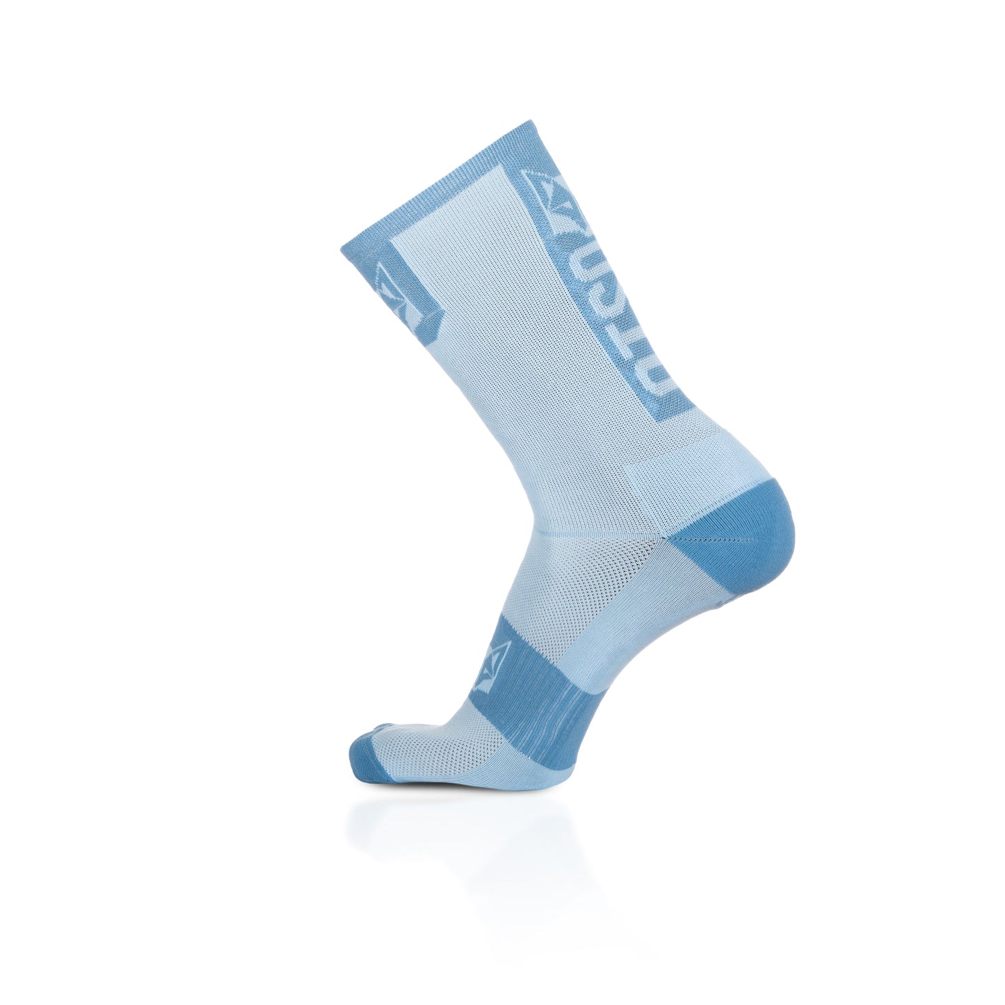 Chaussettes cyclisme hautes - Turquoise & Steel Blue