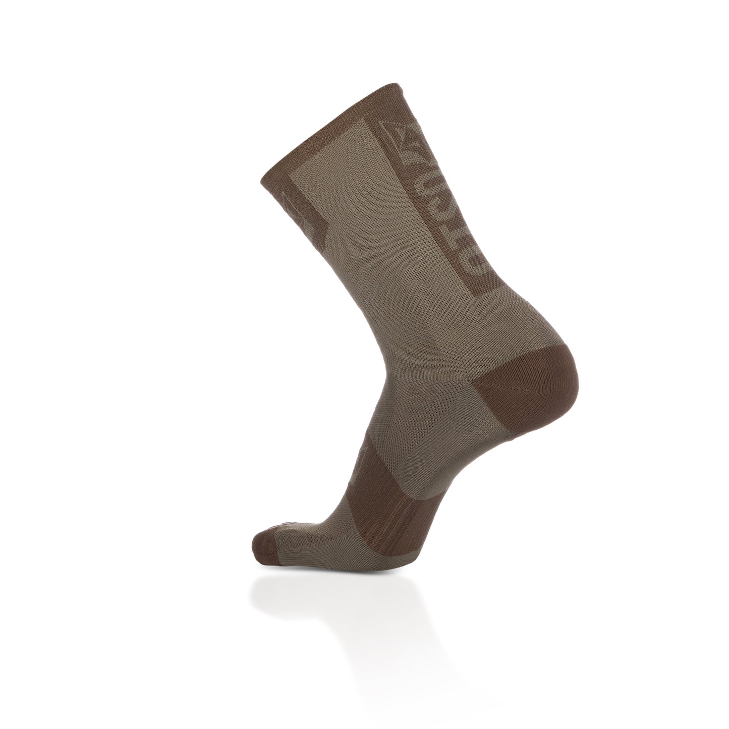 Chaussettes cyclisme hautes - Gold & Coffee