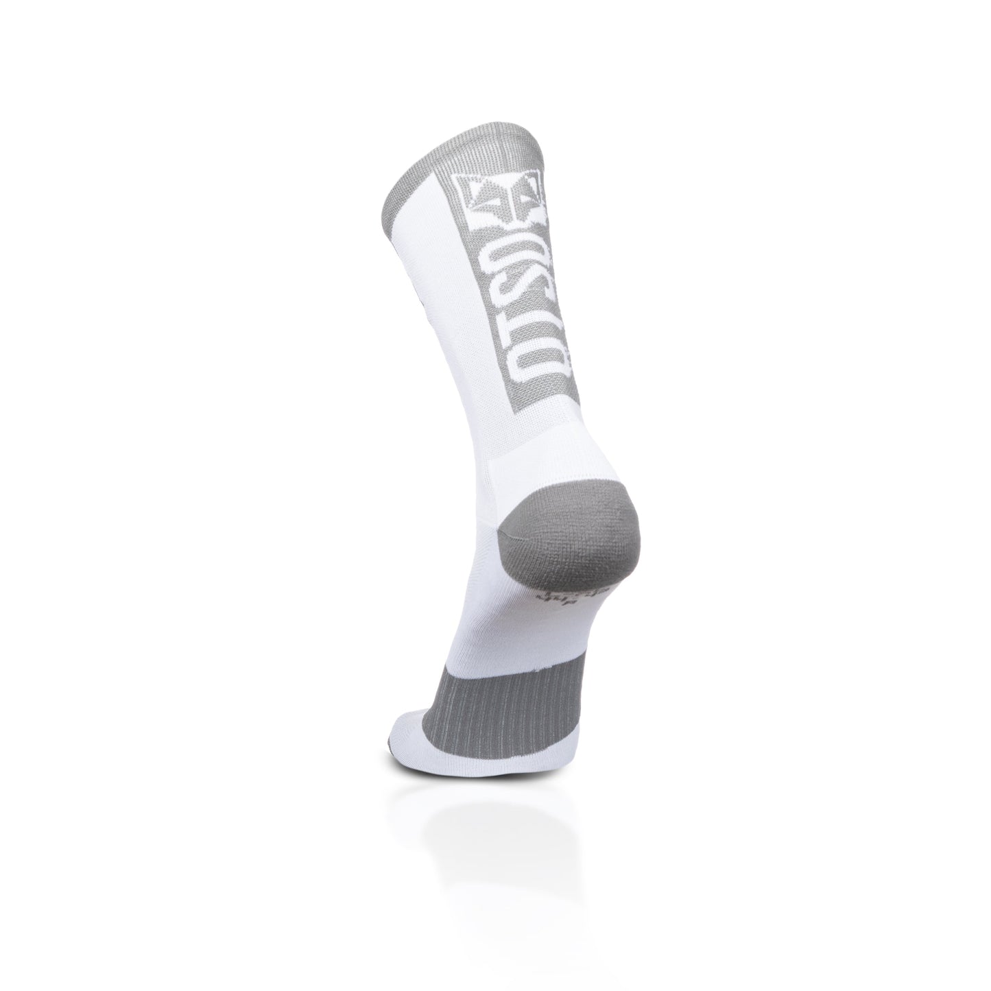 Chaussettes cyclisme hautes - Pure White & Silver Grey