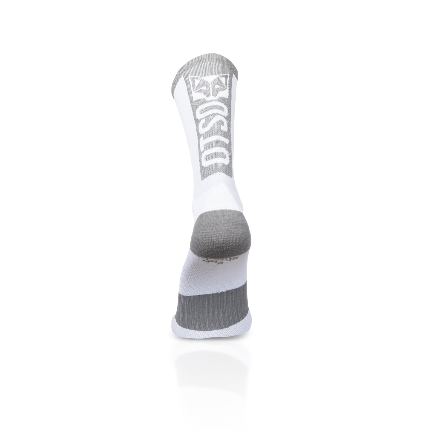 Chaussettes cyclisme hautes - Pure White & Silver Grey
