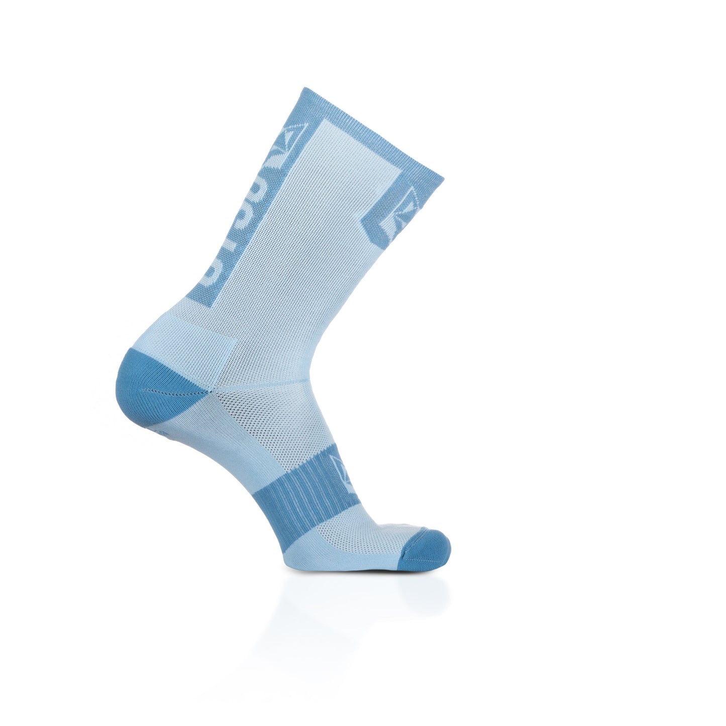 Chaussettes cyclisme hautes - Turquoise & Steel Blue
