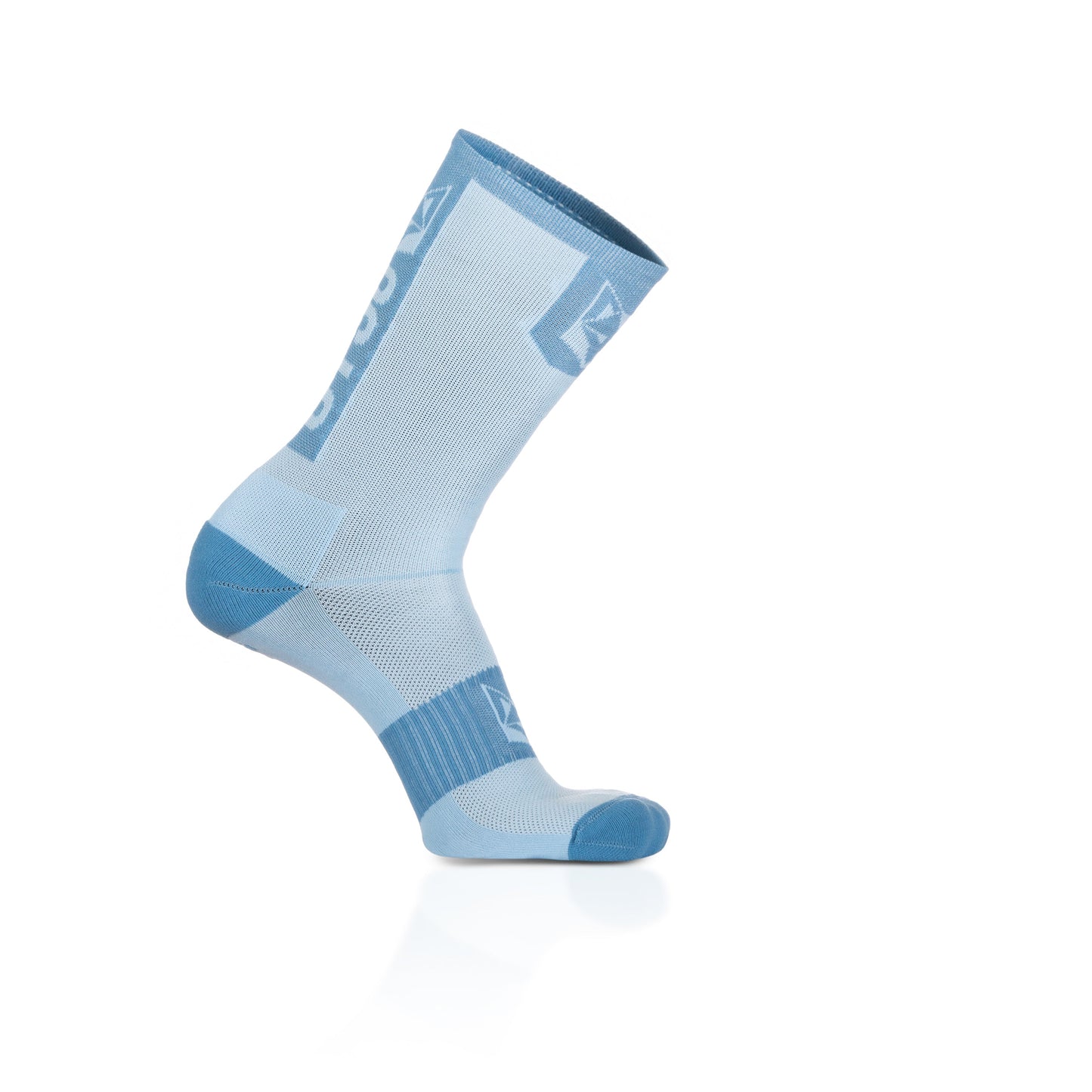 Chaussettes cyclisme hautes - Turquoise & Steel Blue