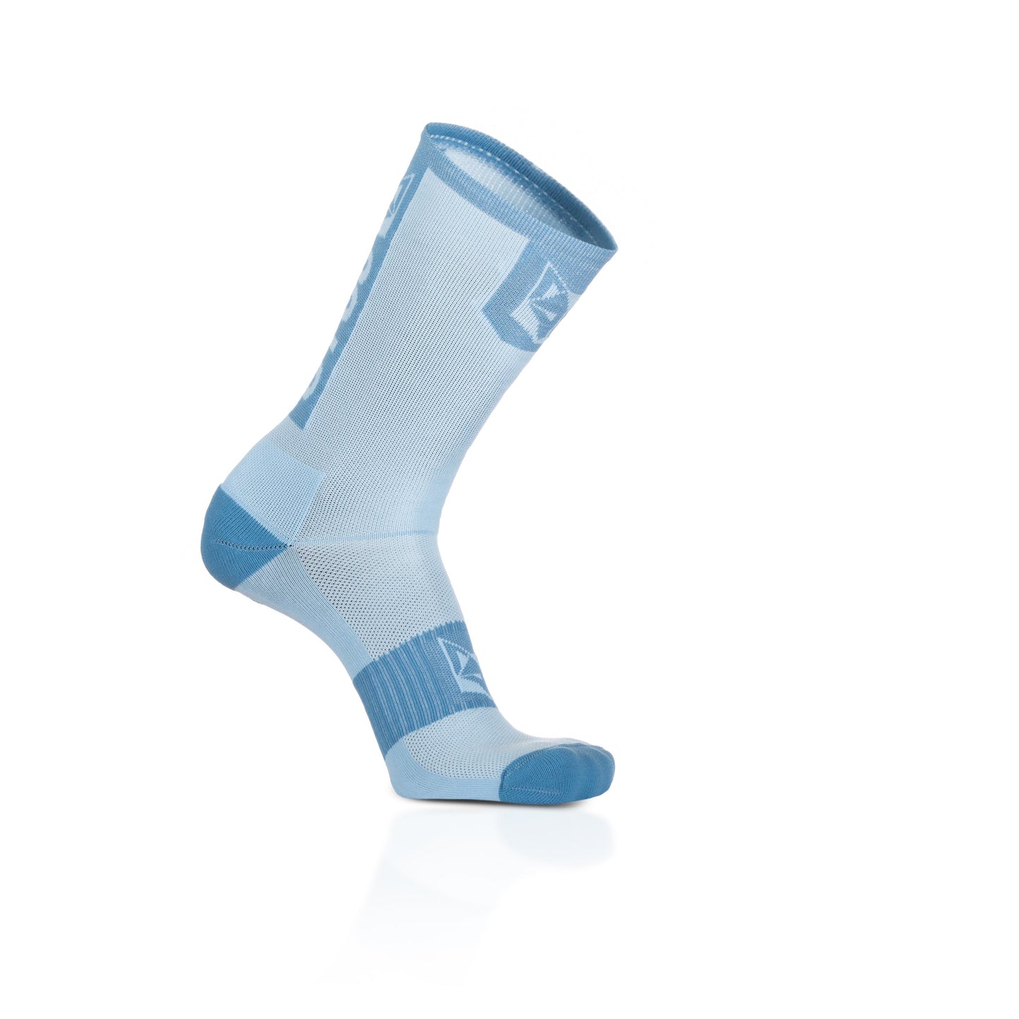 Chaussettes cyclisme hautes - Turquoise & Steel Blue