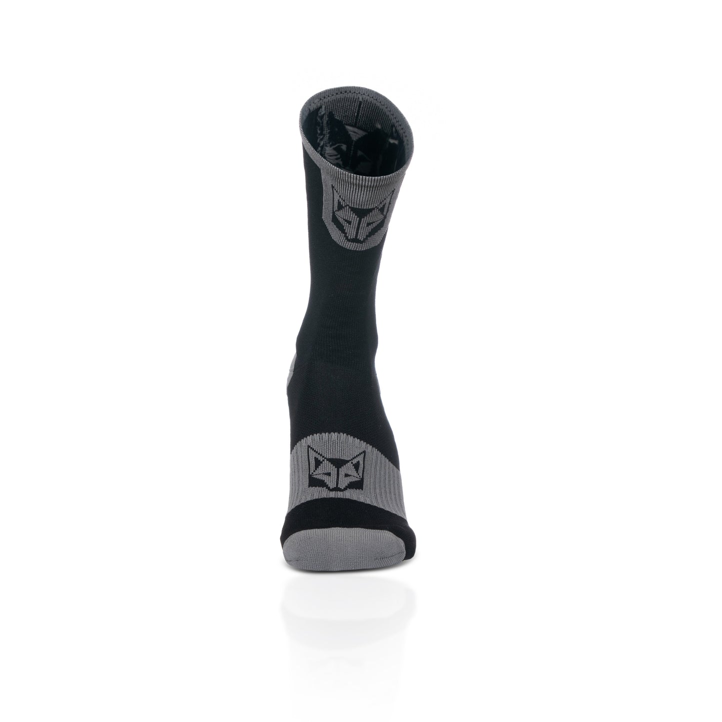 Chaussettes cyclisme hautes - Black & Silver Grey