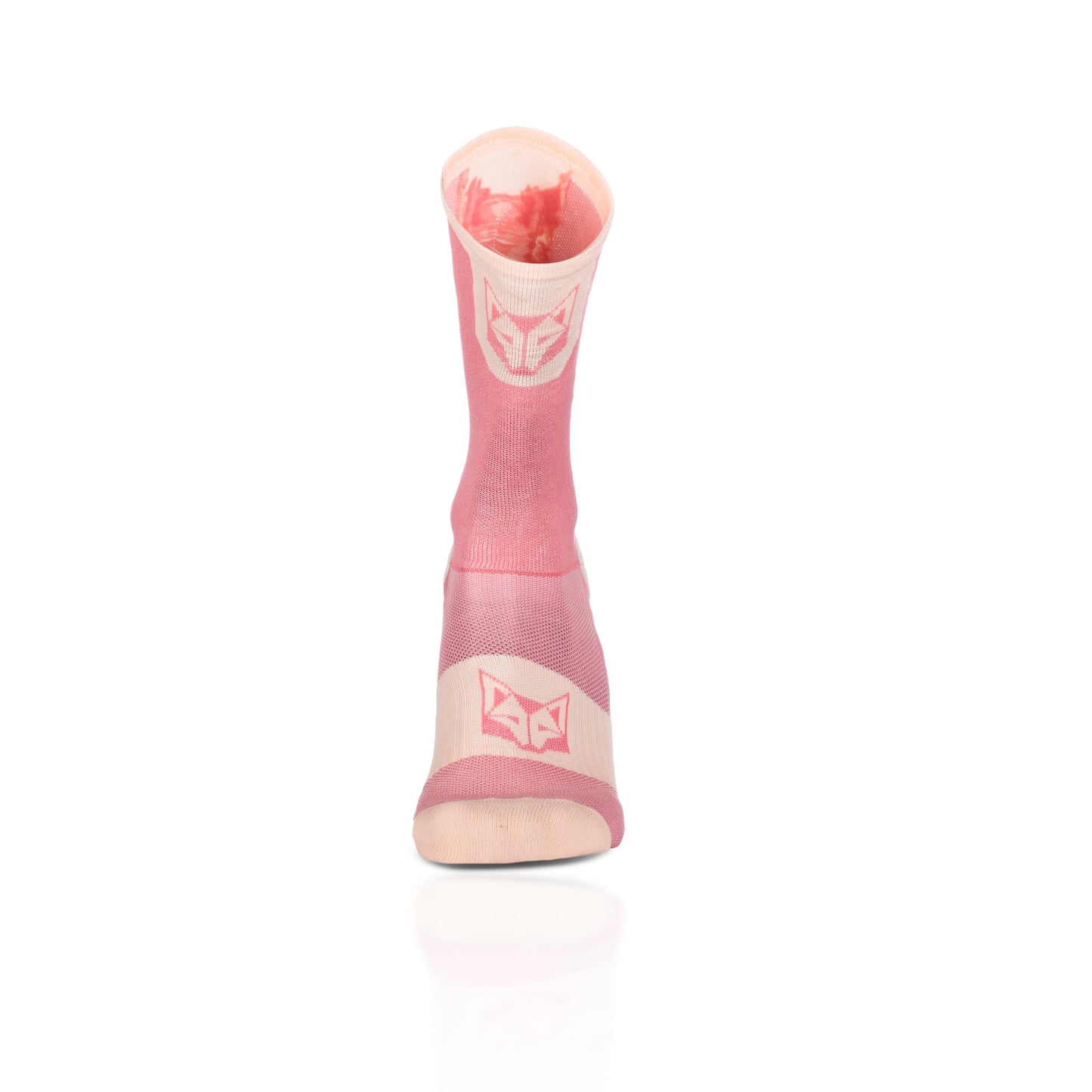 Chaussettes cyclisme hautes - Pink Salmon & Pink Coral