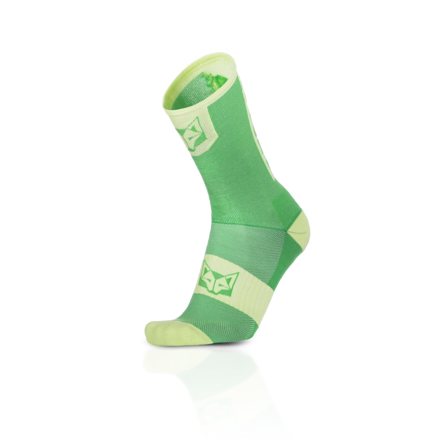 Chaussettes cyclisme hautes - Green Apple & Green Lime