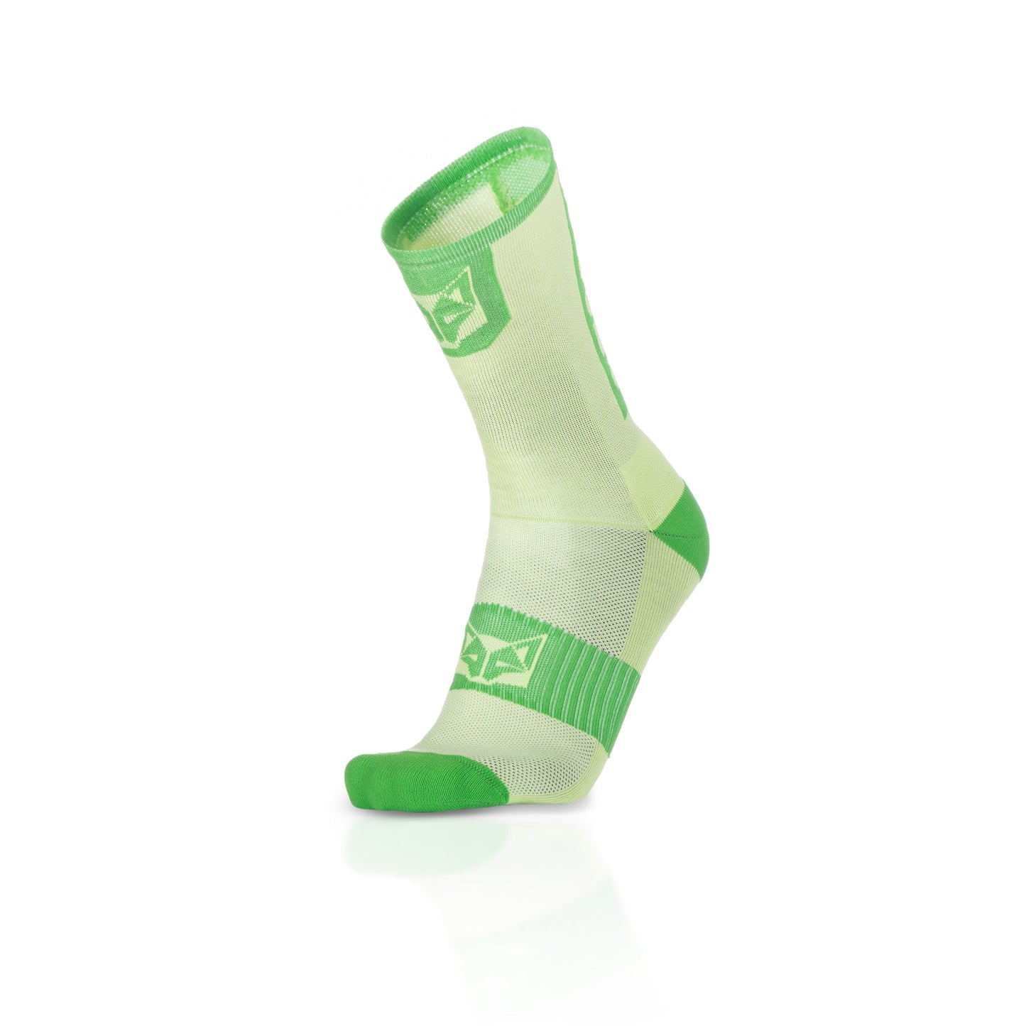 Chaussettes cyclisme hautes - Green Lime & Green Apple