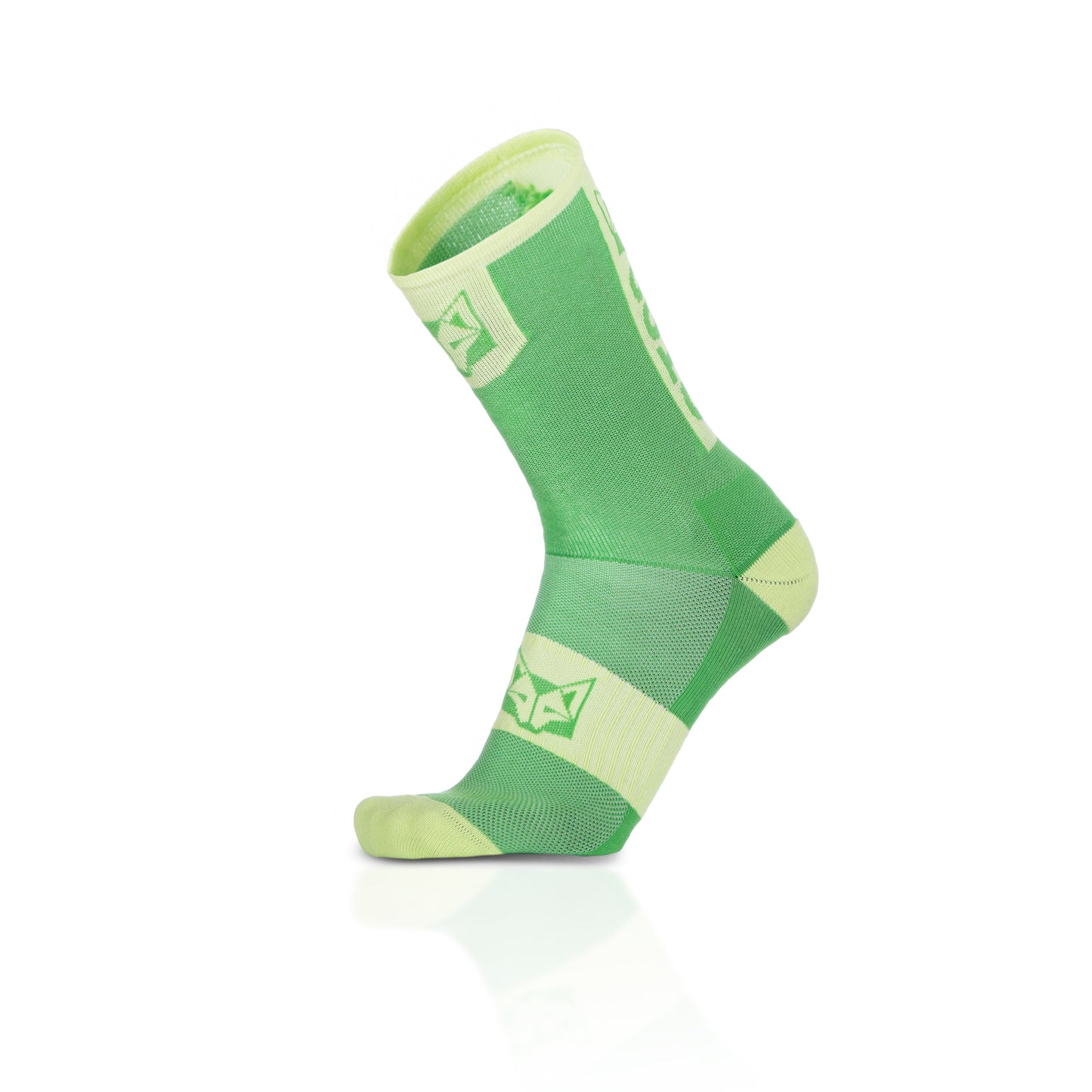 Chaussettes cyclisme hautes - Green Apple & Green Lime
