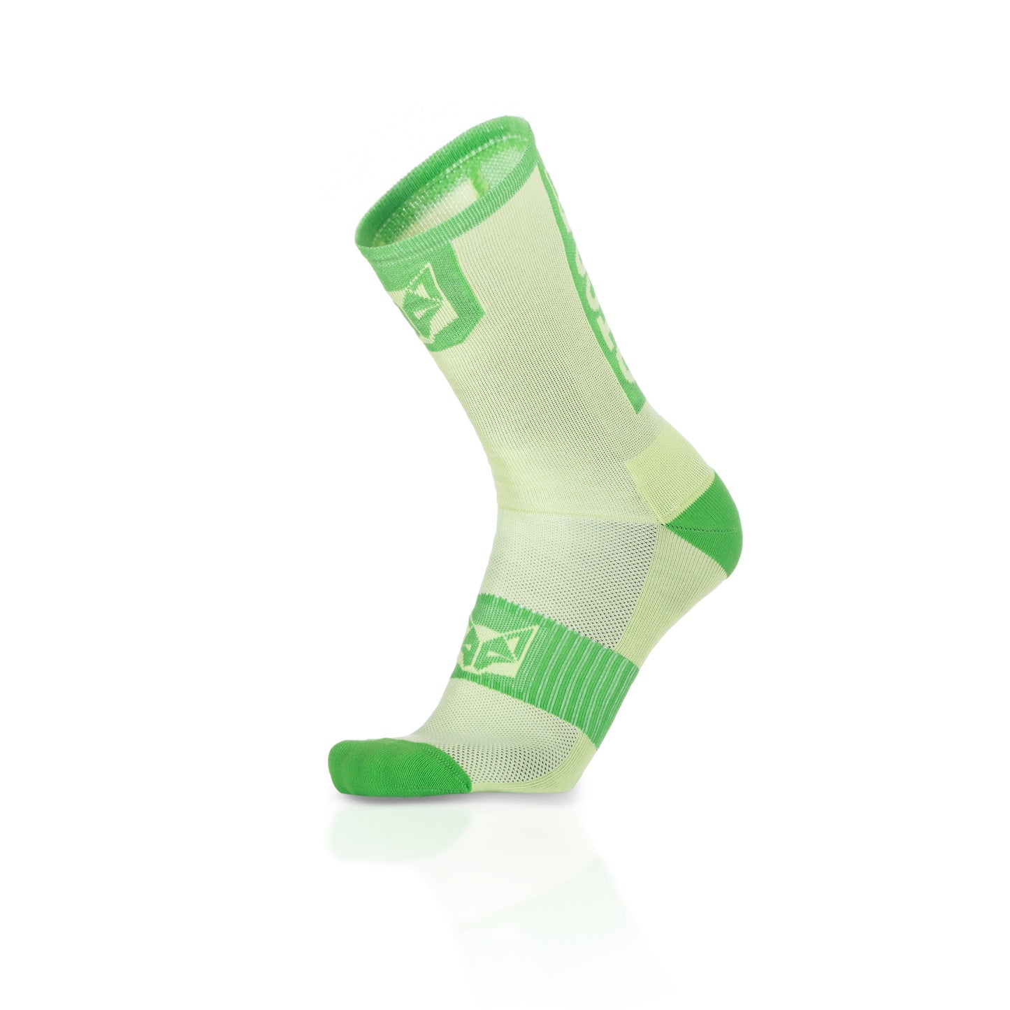 Chaussettes cyclisme hautes - Green Lime & Green Apple