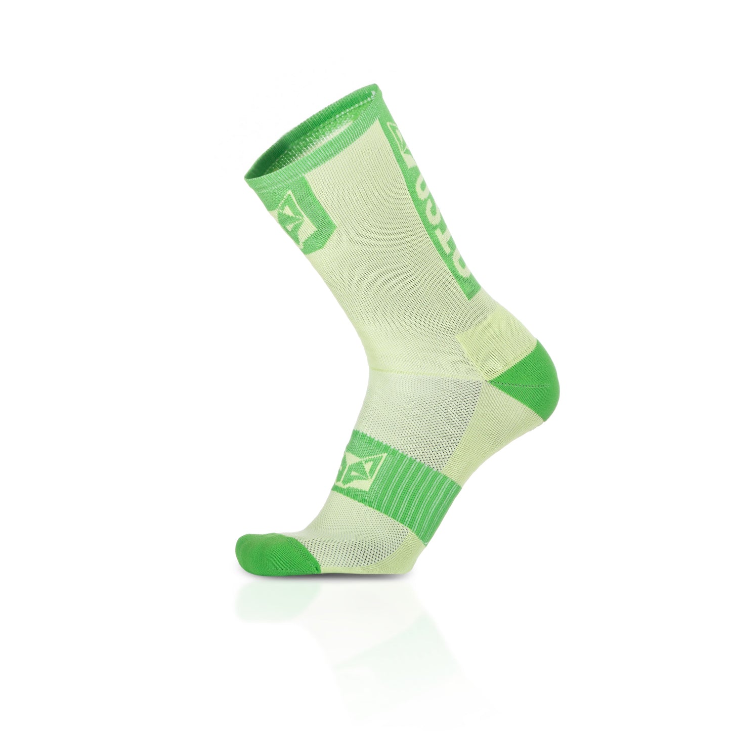Chaussettes cyclisme hautes - Green Lime & Green Apple