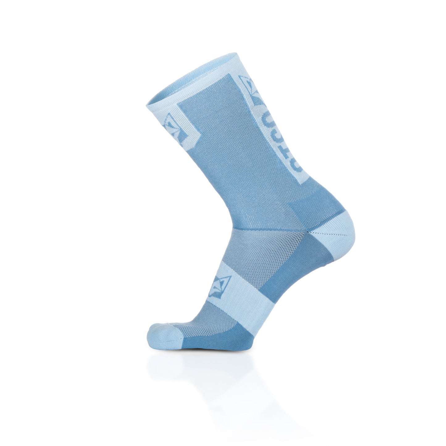 Chaussettes cyclisme hautes - Steel Blue & Turquoise