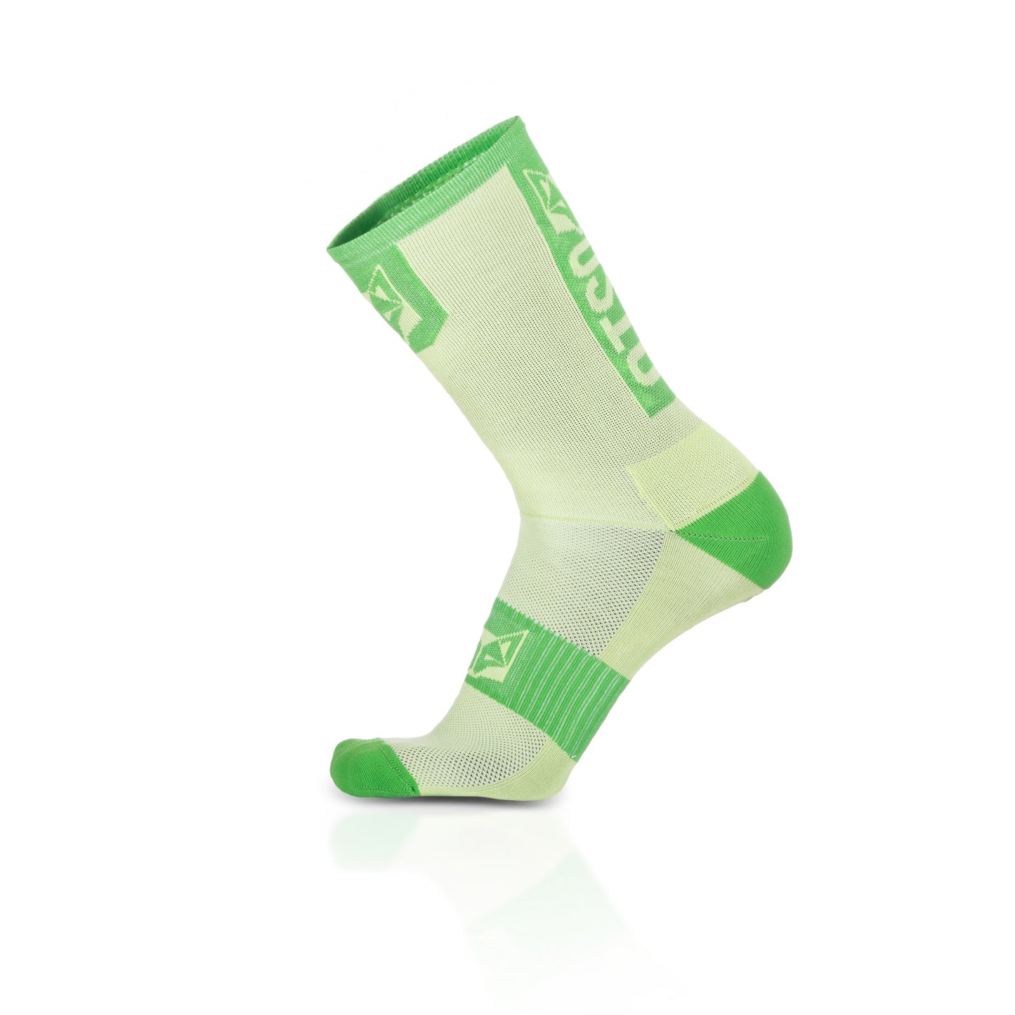 Chaussettes cyclisme hautes - Green Lime & Green Apple