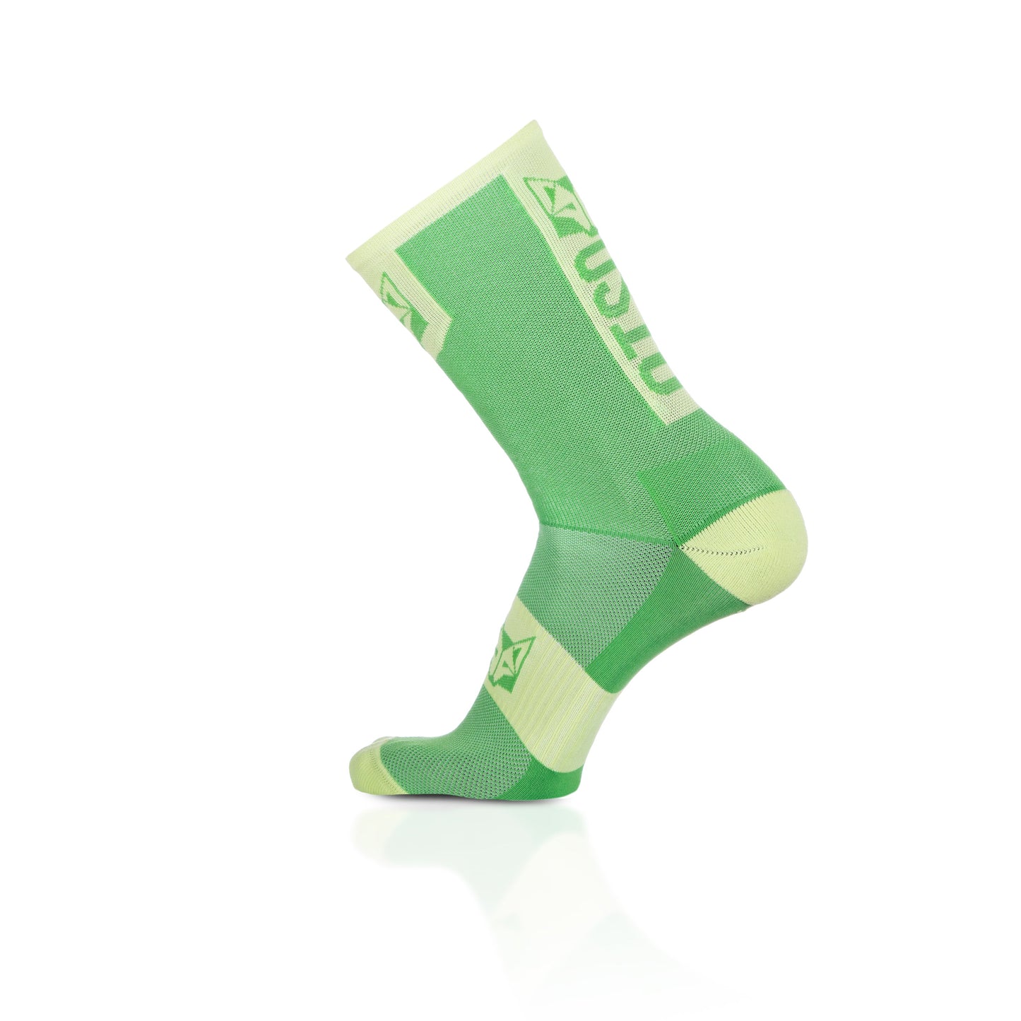 Chaussettes cyclisme hautes - Green Apple & Green Lime