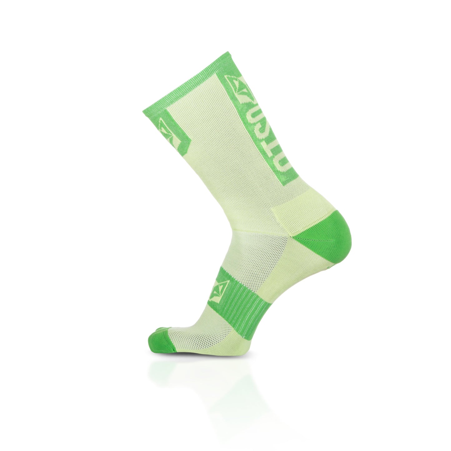 Chaussettes cyclisme hautes - Green Lime & Green Apple
