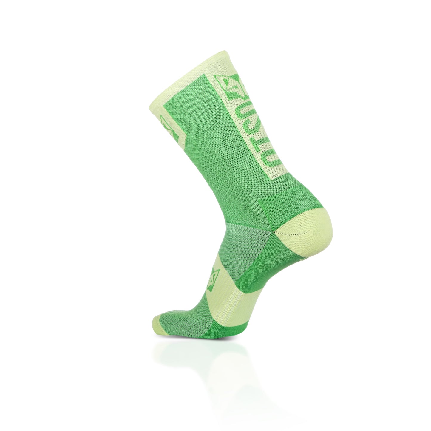 Chaussettes cyclisme hautes - Green Apple & Green Lime