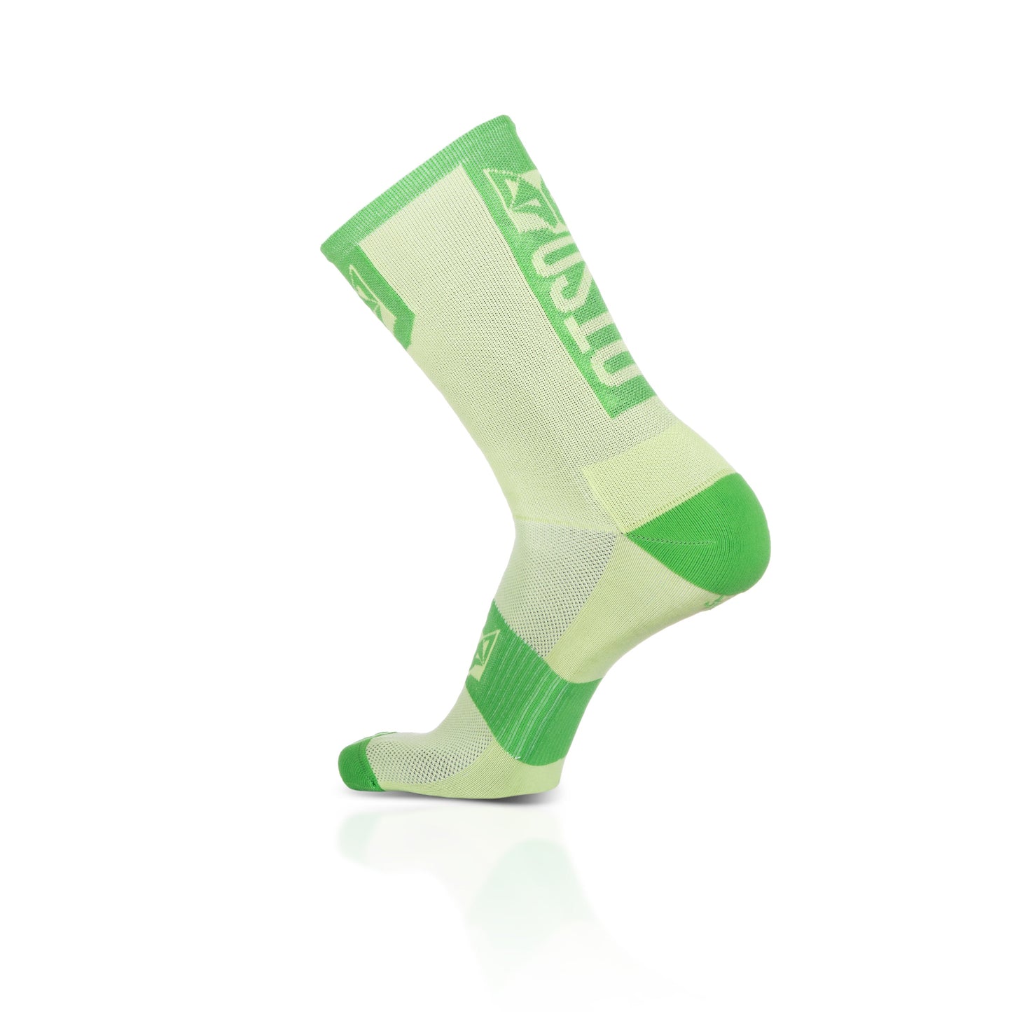 Chaussettes cyclisme hautes - Green Lime & Green Apple