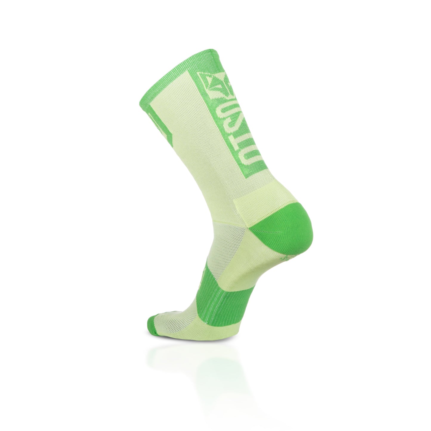 Chaussettes cyclisme hautes - Green Lime & Green Apple