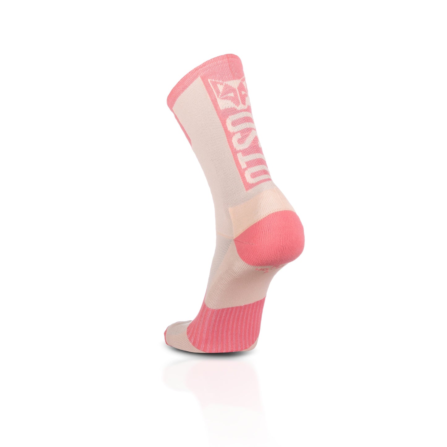 Chaussettes cyclisme hautes - Pink Coral & Pink Salmon