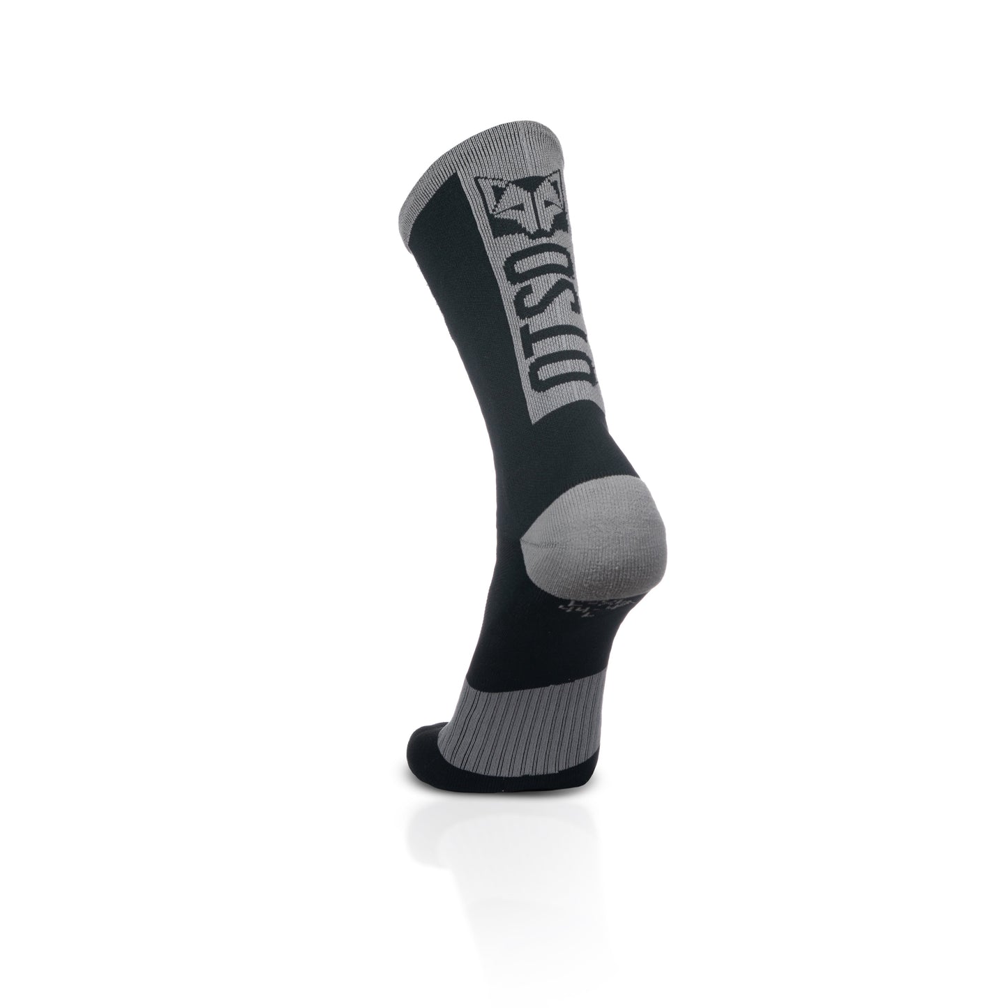 Chaussettes cyclisme hautes - Black & Silver Grey