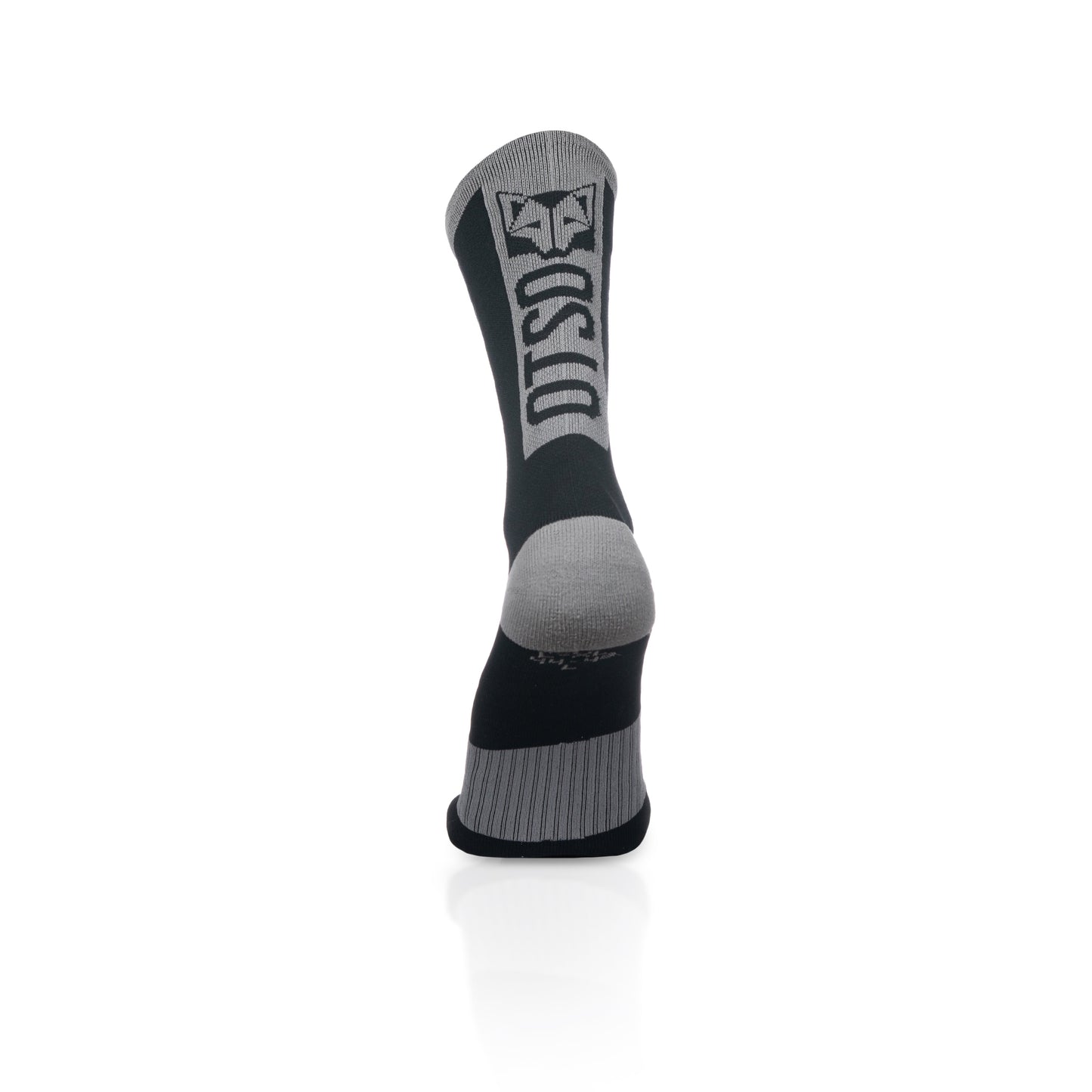Chaussettes cyclisme hautes - Black & Silver Grey
