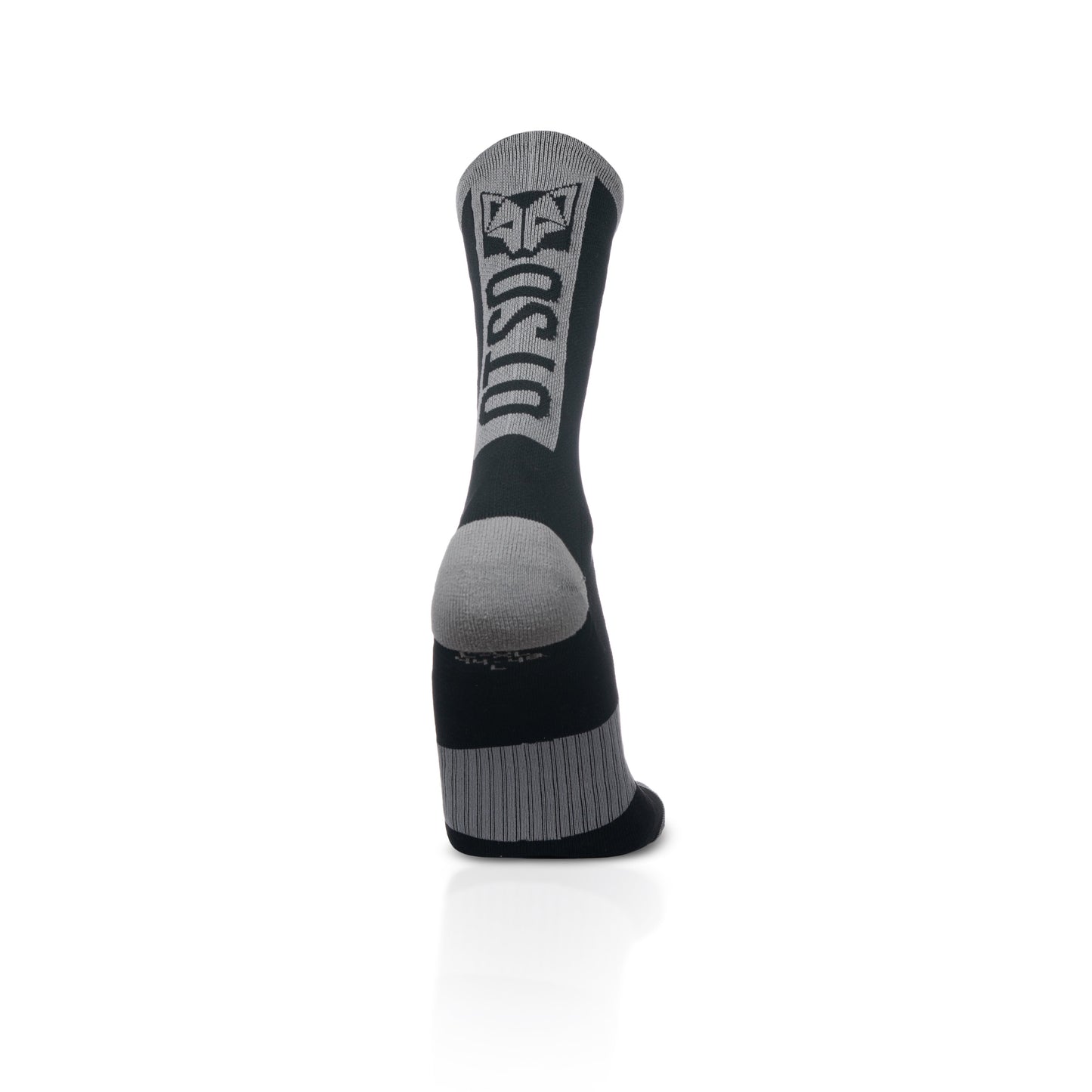 Chaussettes cyclisme hautes - Black & Silver Grey