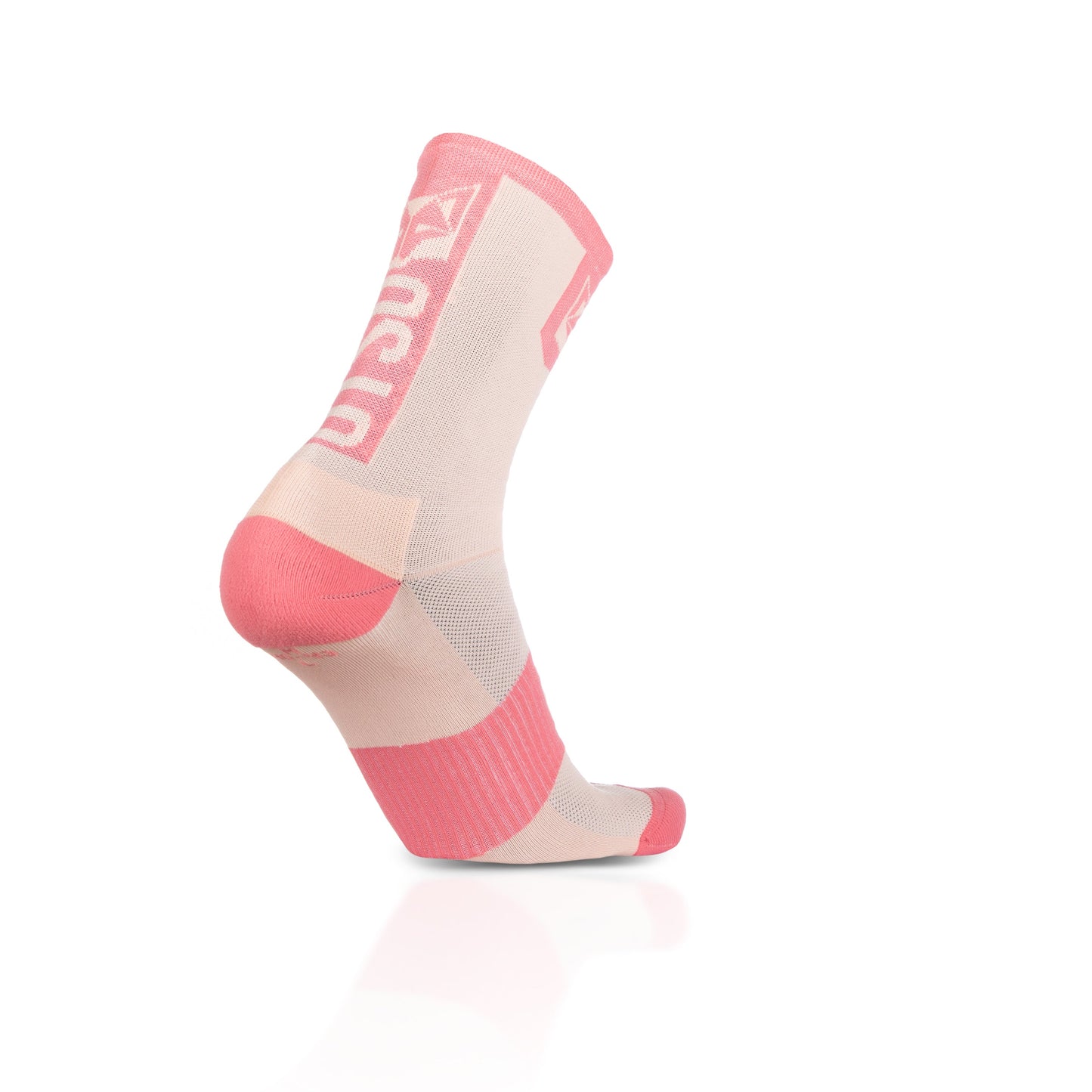 Chaussettes cyclisme hautes - Pink Coral & Pink Salmon