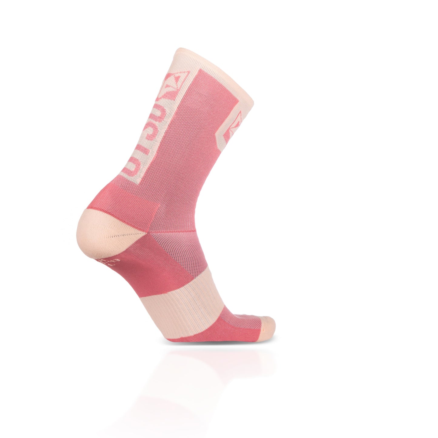 Chaussettes cyclisme hautes - Pink Salmon & Pink Coral