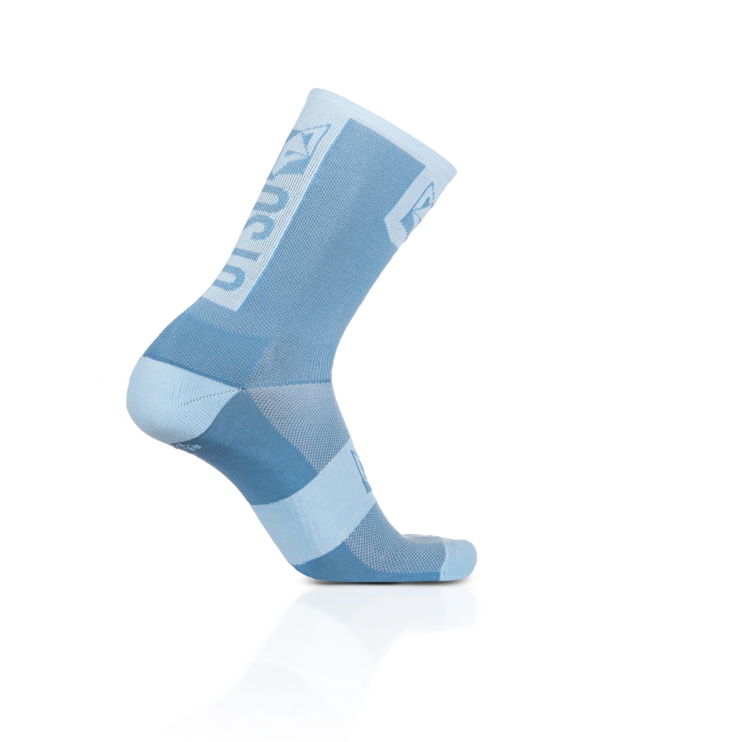 Chaussettes cyclisme hautes - Steel Blue & Turquoise