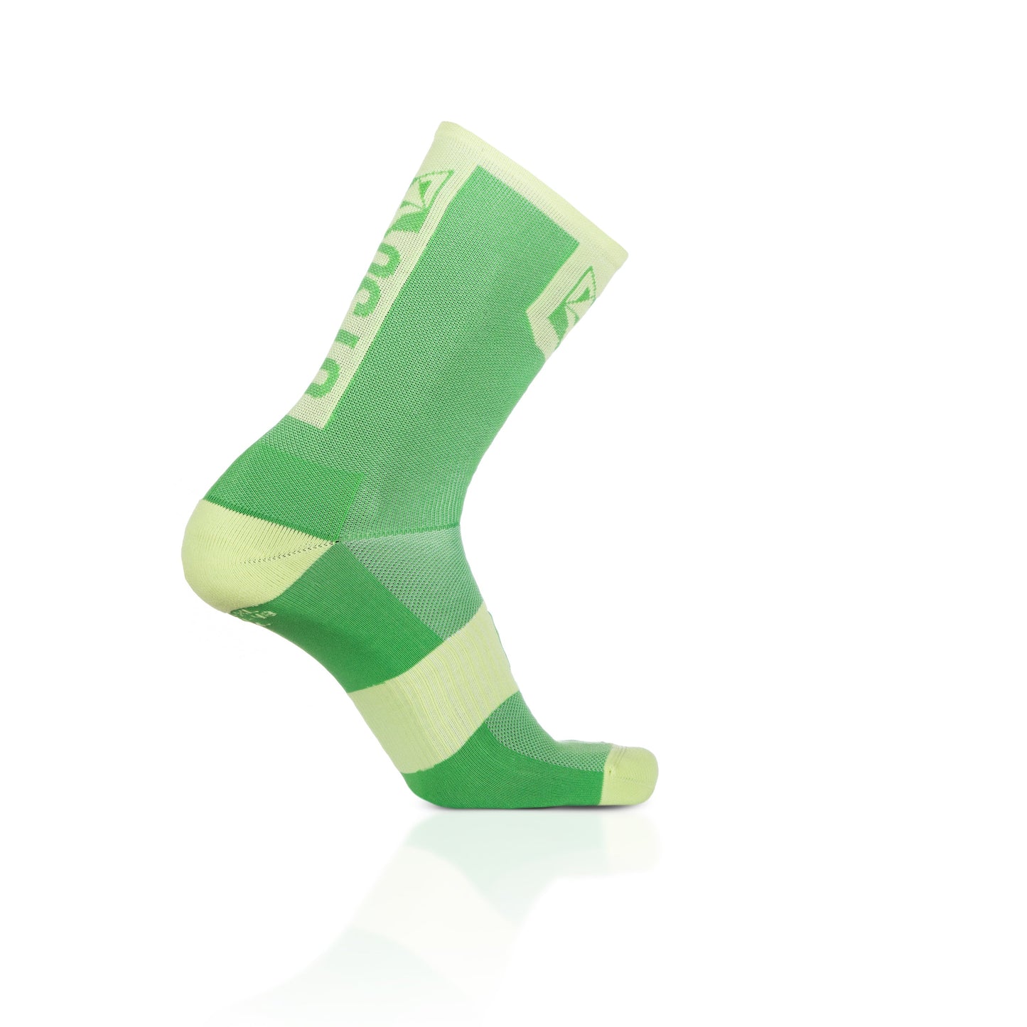 Chaussettes cyclisme hautes - Green Apple & Green Lime