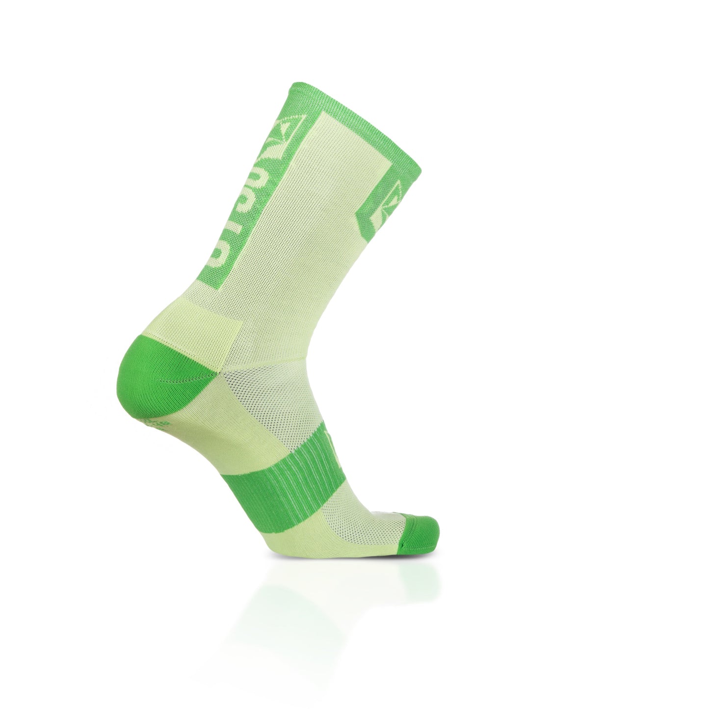 Chaussettes cyclisme hautes - Green Lime & Green Apple