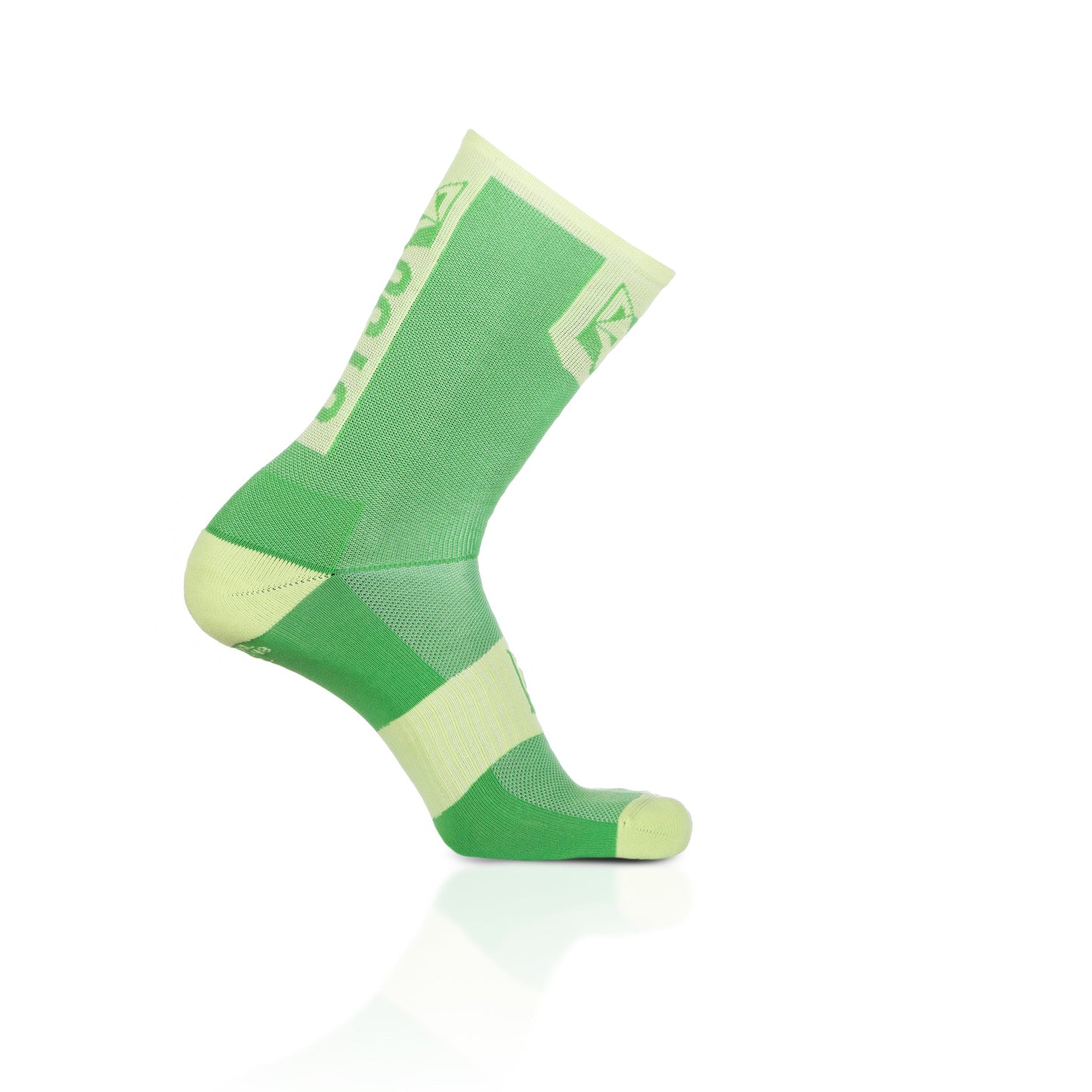 Chaussettes cyclisme hautes - Green Apple & Green Lime