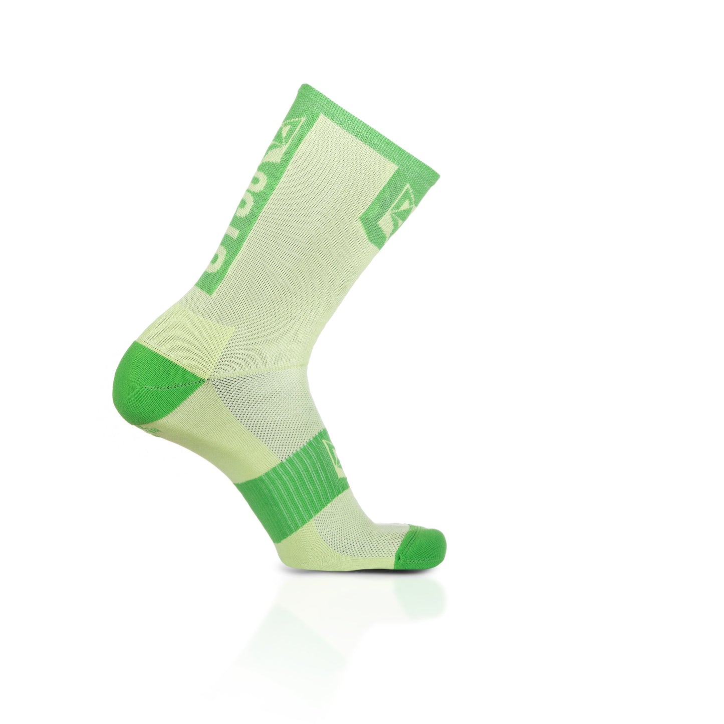 Chaussettes cyclisme hautes - Green Lime & Green Apple