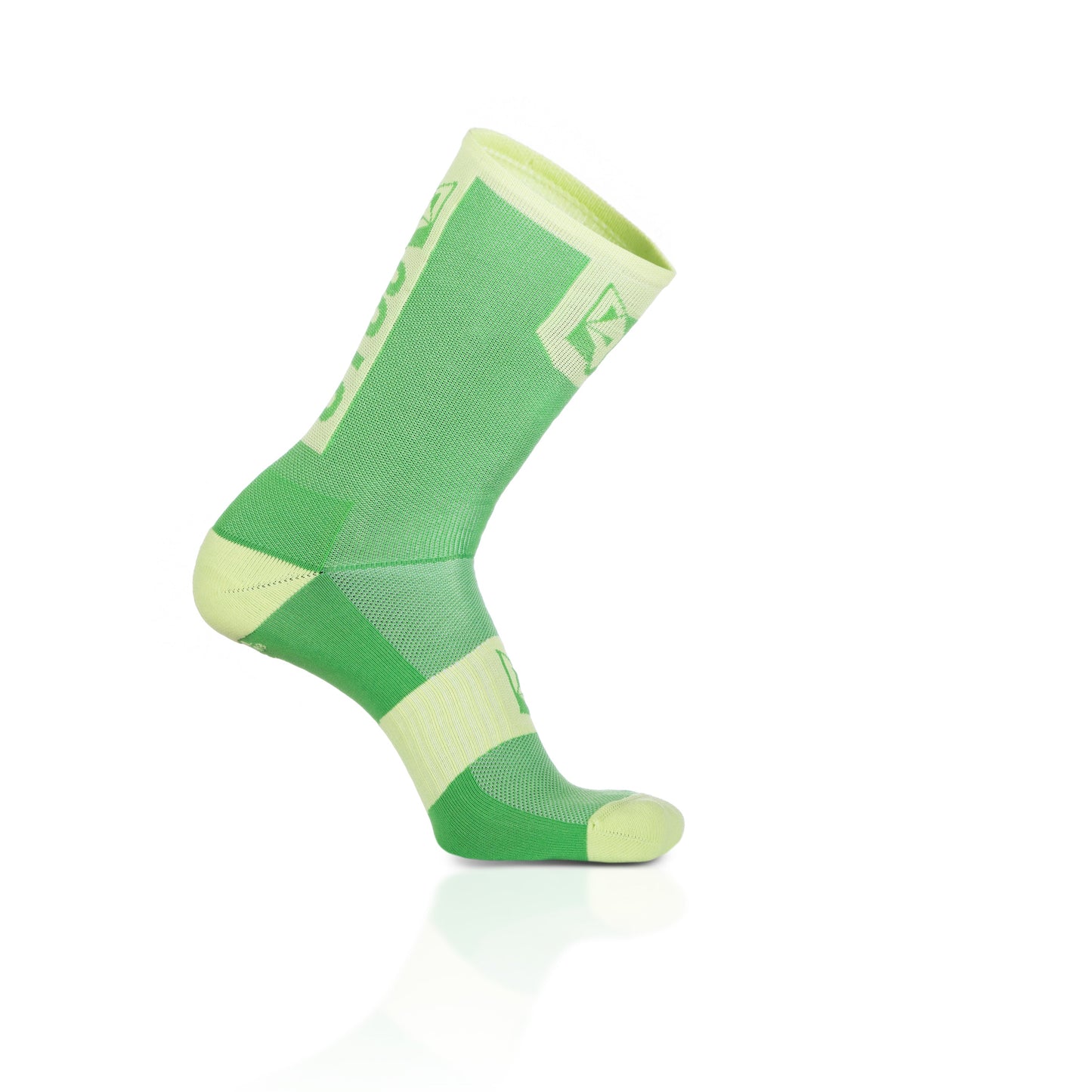 Chaussettes cyclisme hautes - Green Apple & Green Lime